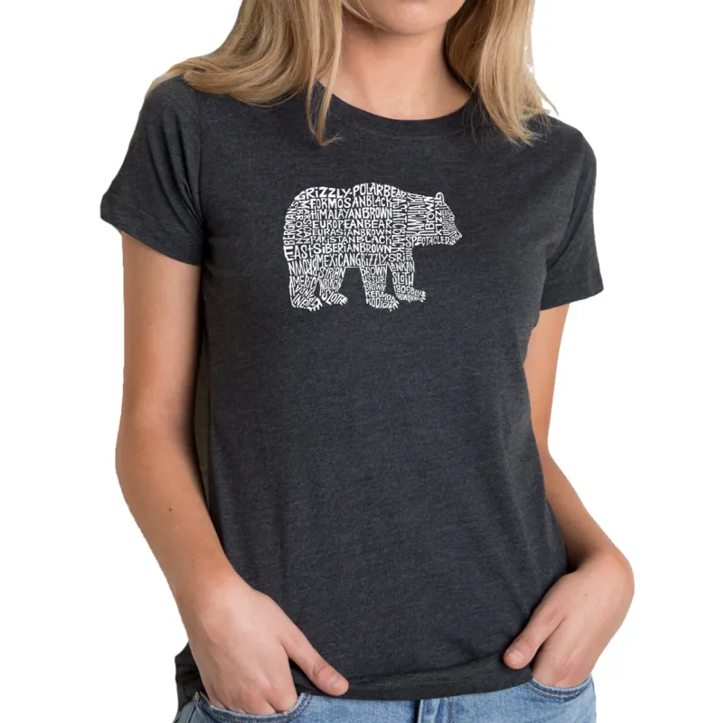 Bear Species - Women's Premium Blend Word Art T-Shirt sold by LA Pop Art