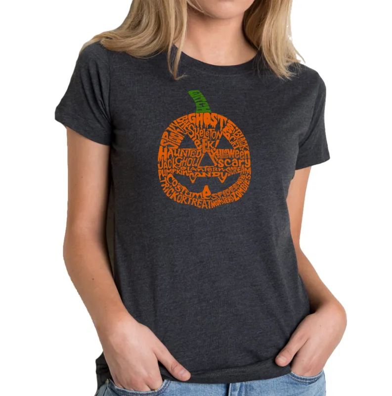 Pumpkin - Women's Premium Blend Word Art T-Shirt sold by LA Pop Art