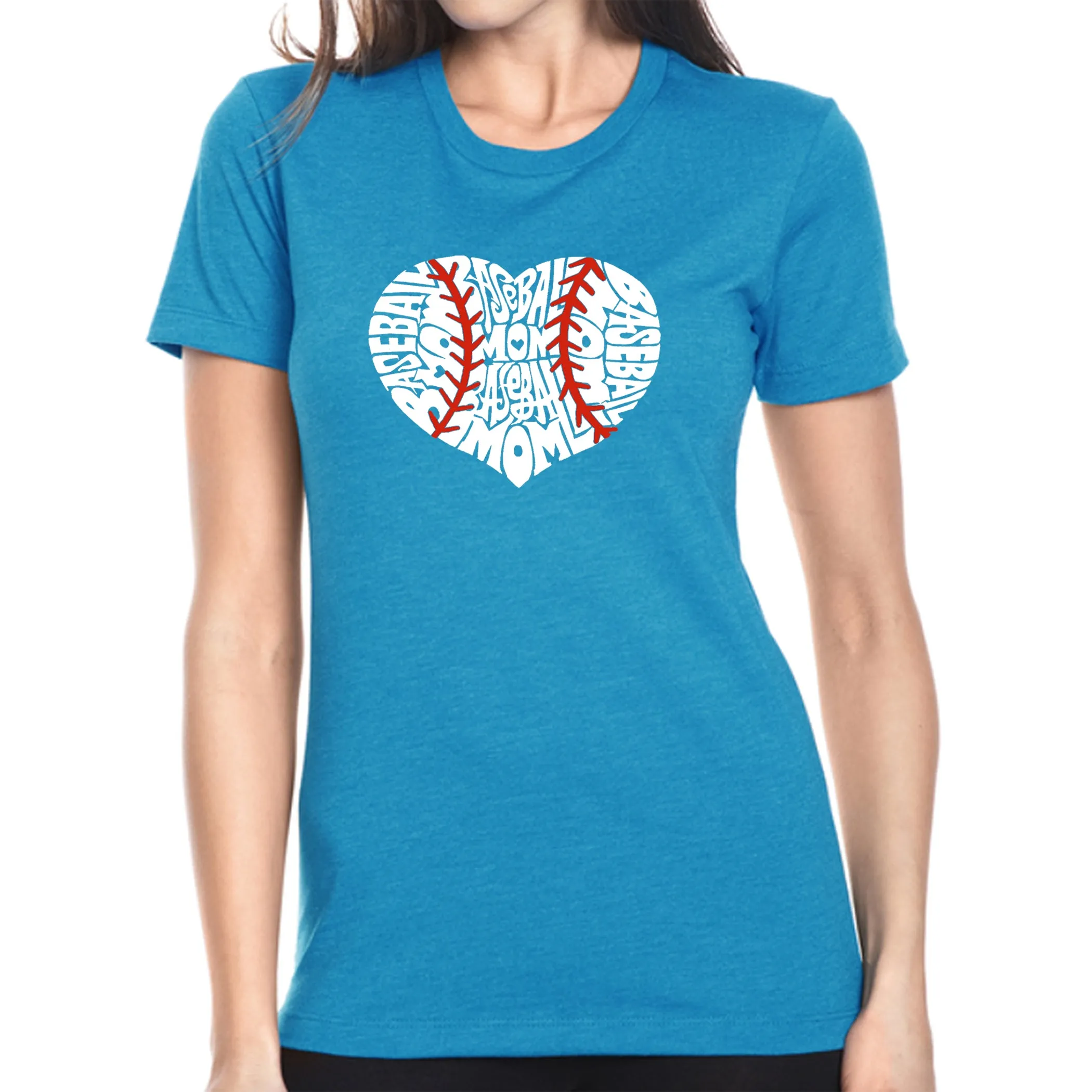 Baseball Mom - Women's Premium Blend Word Art T-Shirt sold by LA Pop Art product image thumbnail 5