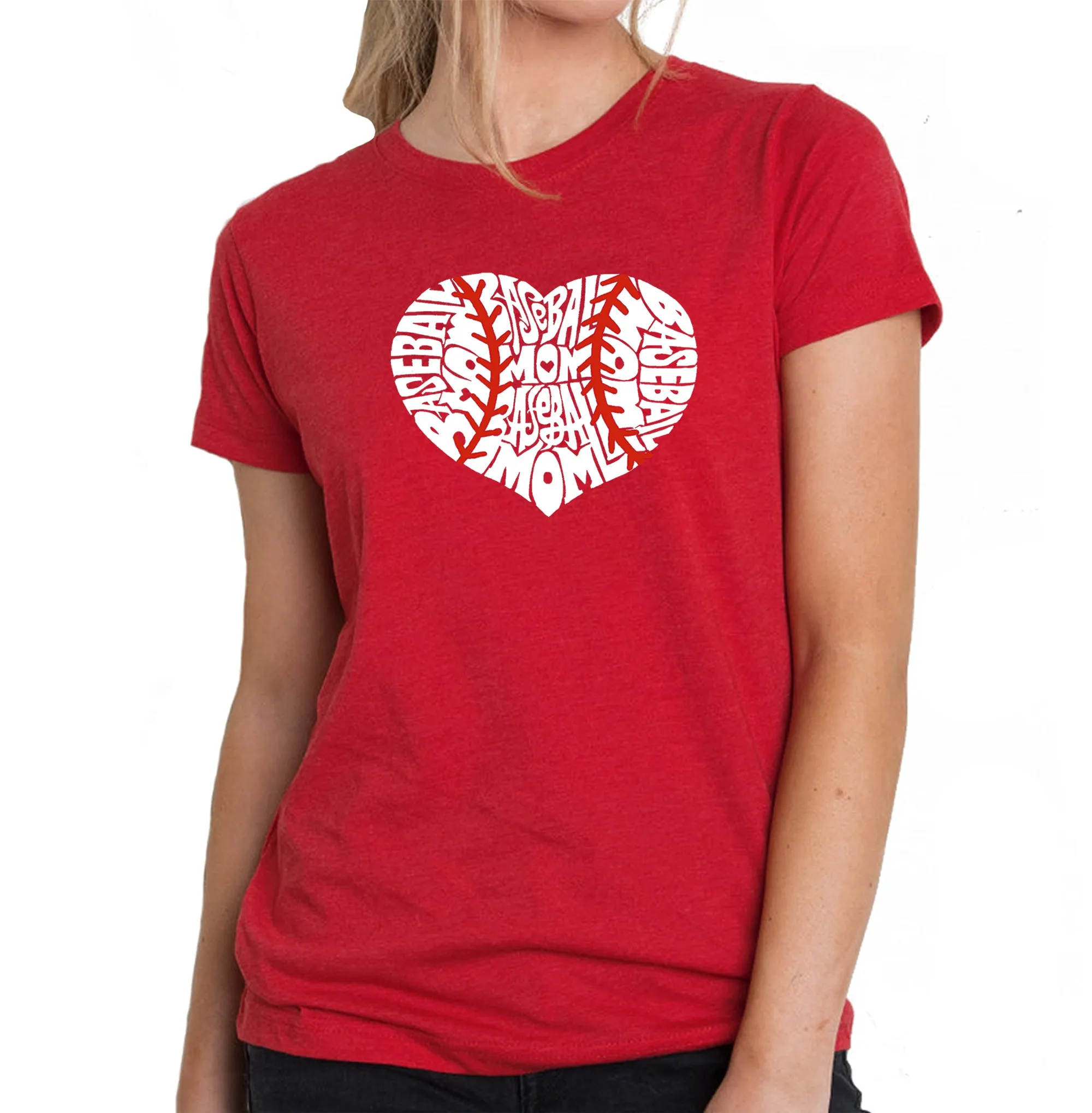Baseball Mom - Women's Premium Blend Word Art T-Shirt sold by LA Pop Art product image thumbnail 4