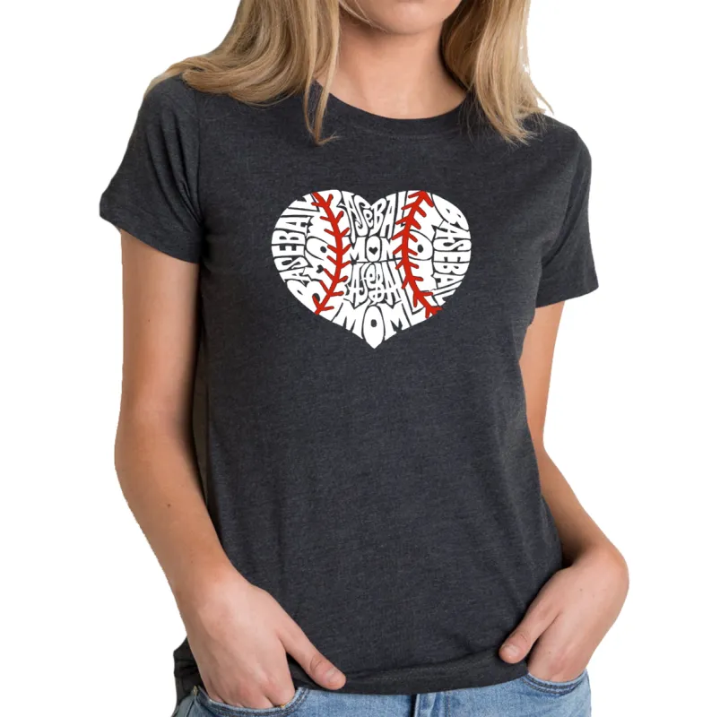 Baseball Mom - Women's Premium Blend Word Art T-Shirt sold by LA Pop Art