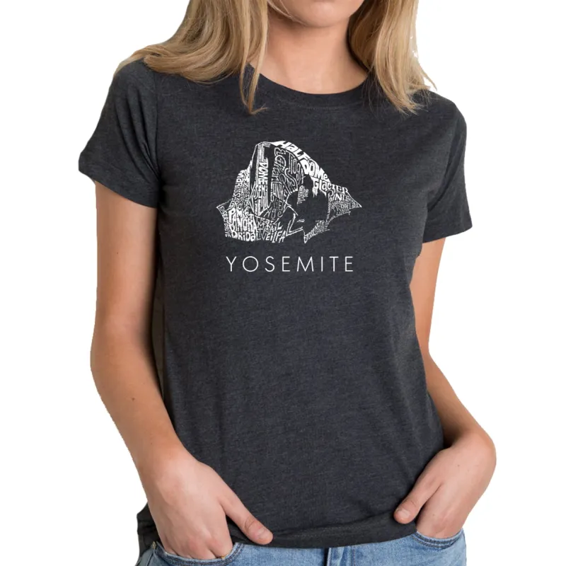 Yosemite - Women's Premium Blend Word Art T-Shirt sold by LA Pop Art