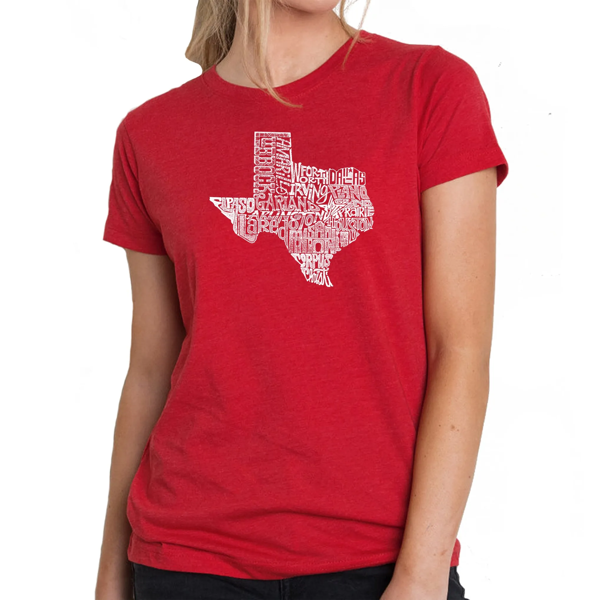 The Great State of Texas - Women's Premium Blend Word Art T-Shirt sold by LA Pop Art product image thumbnail 4