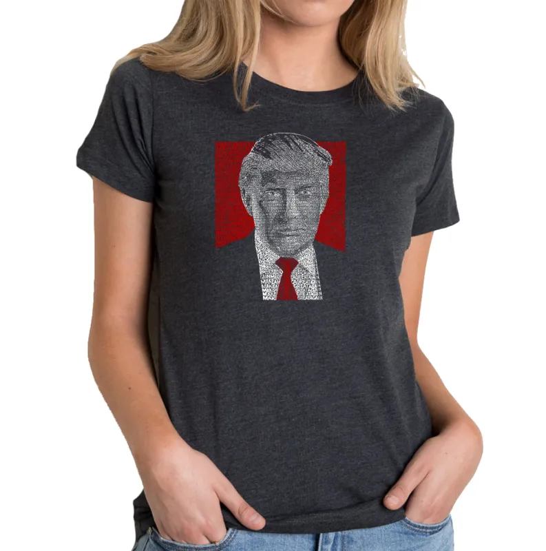 TRUMP Make America Great Again - Women's Premium Blend Word Art T-Shirt sold by LA Pop Art