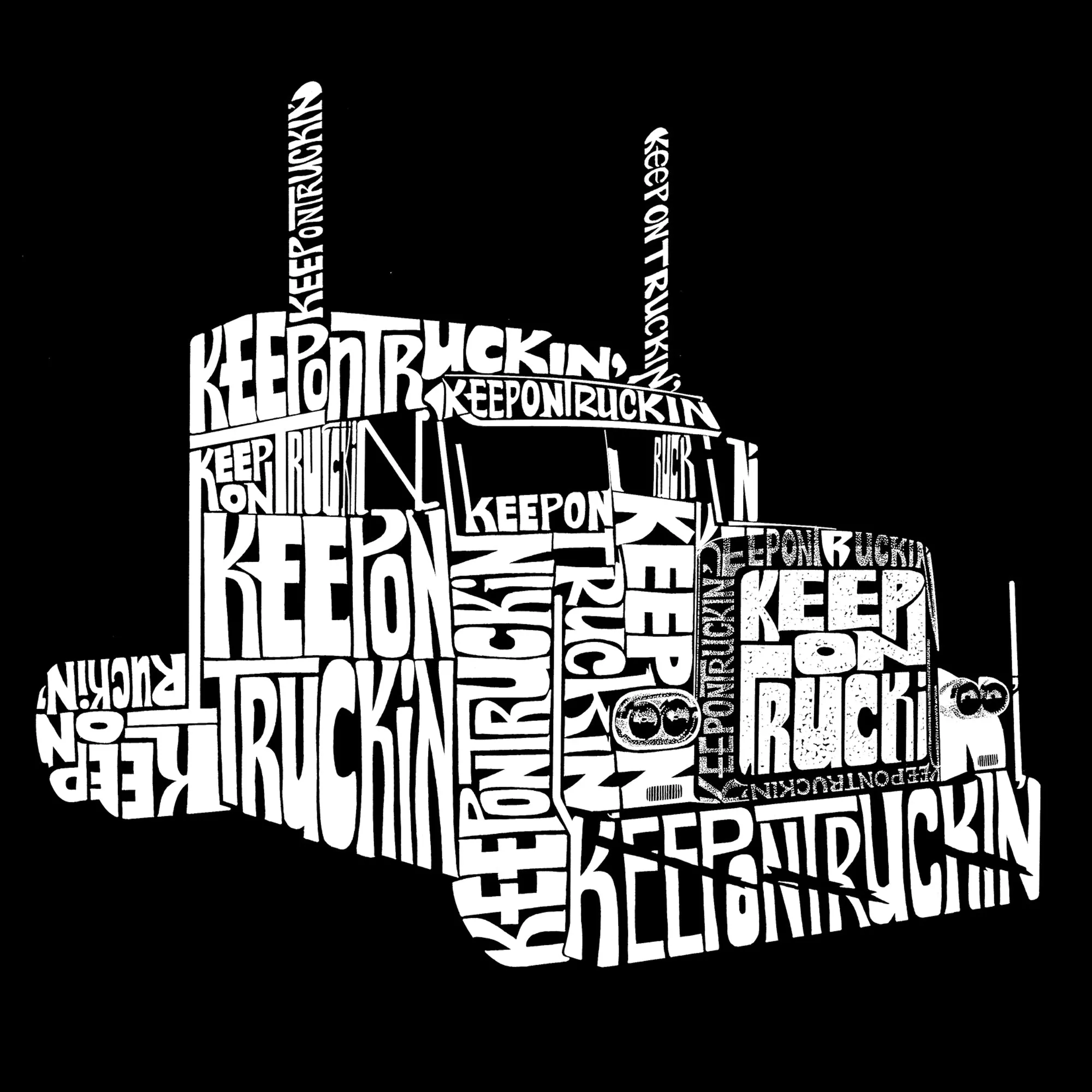 KEEP ON TRUCKIN' - Women's Premium Blend Word Art T-Shirt sold by LA Pop Art product image thumbnail 2