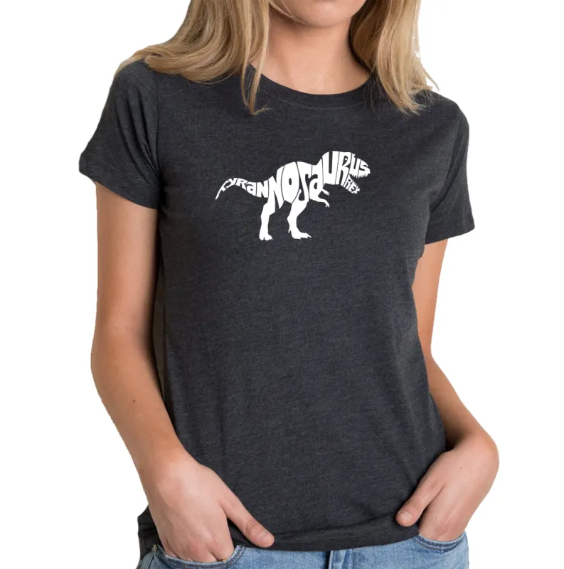 TYRANNOSAURUS REX - Women's Premium Blend Word Art T-Shirt sold by LA Pop Art