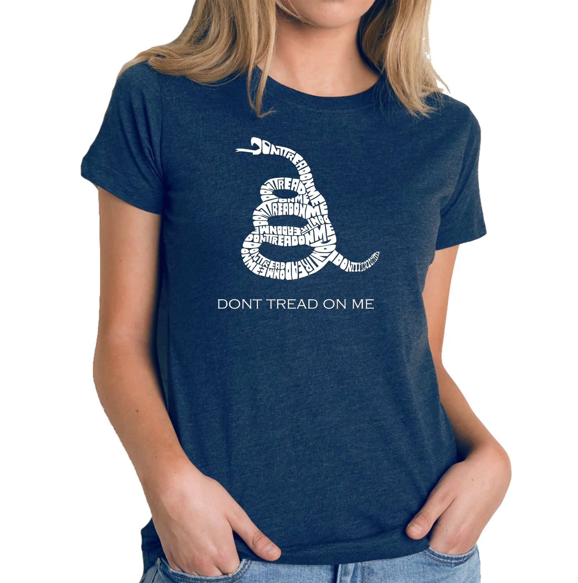 DONT TREAD ON ME - Women's Premium Blend Word Art T-Shirt sold by LA Pop Art product image thumbnail 3