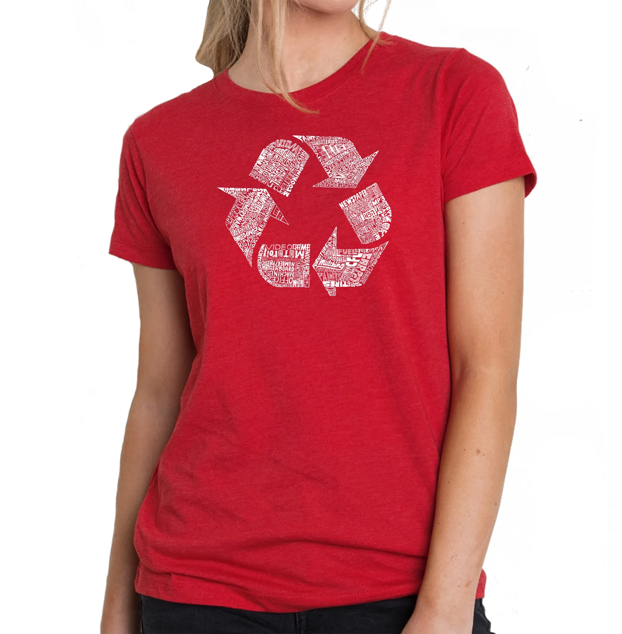 86 RECYCLABLE PRODUCTS - Women's Premium Blend Word Art T-Shirt sold by LA Pop Art product image thumbnail 4