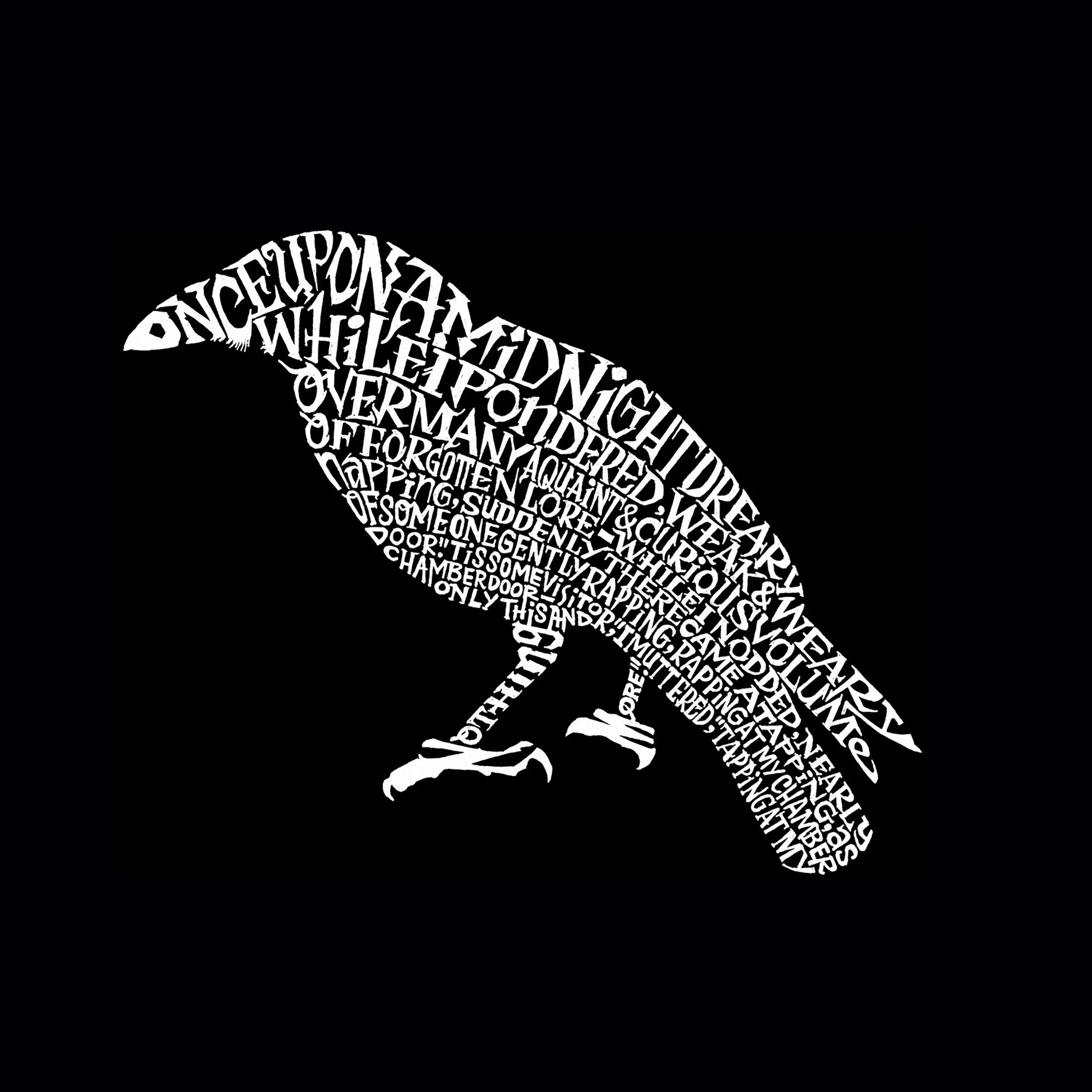 Edgar Allan Poe's The Raven - Women's Premium Blend Word Art T-Shirt sold by LA Pop Art product image thumbnail 2