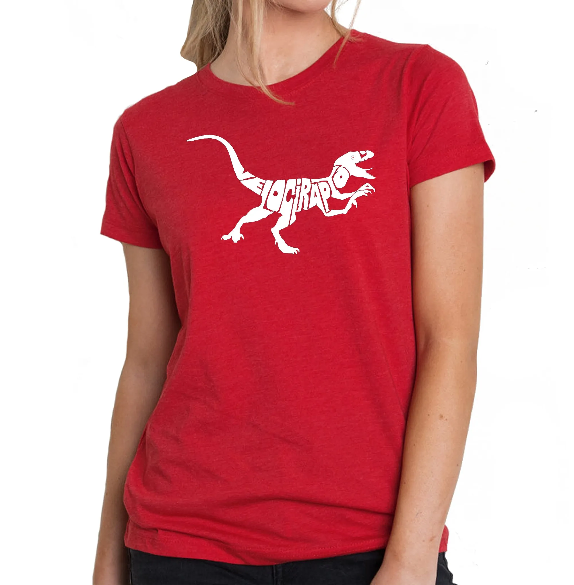 Velociraptor - Women's Premium Blend Word Art T-Shirt sold by LA Pop Art product image thumbnail 4