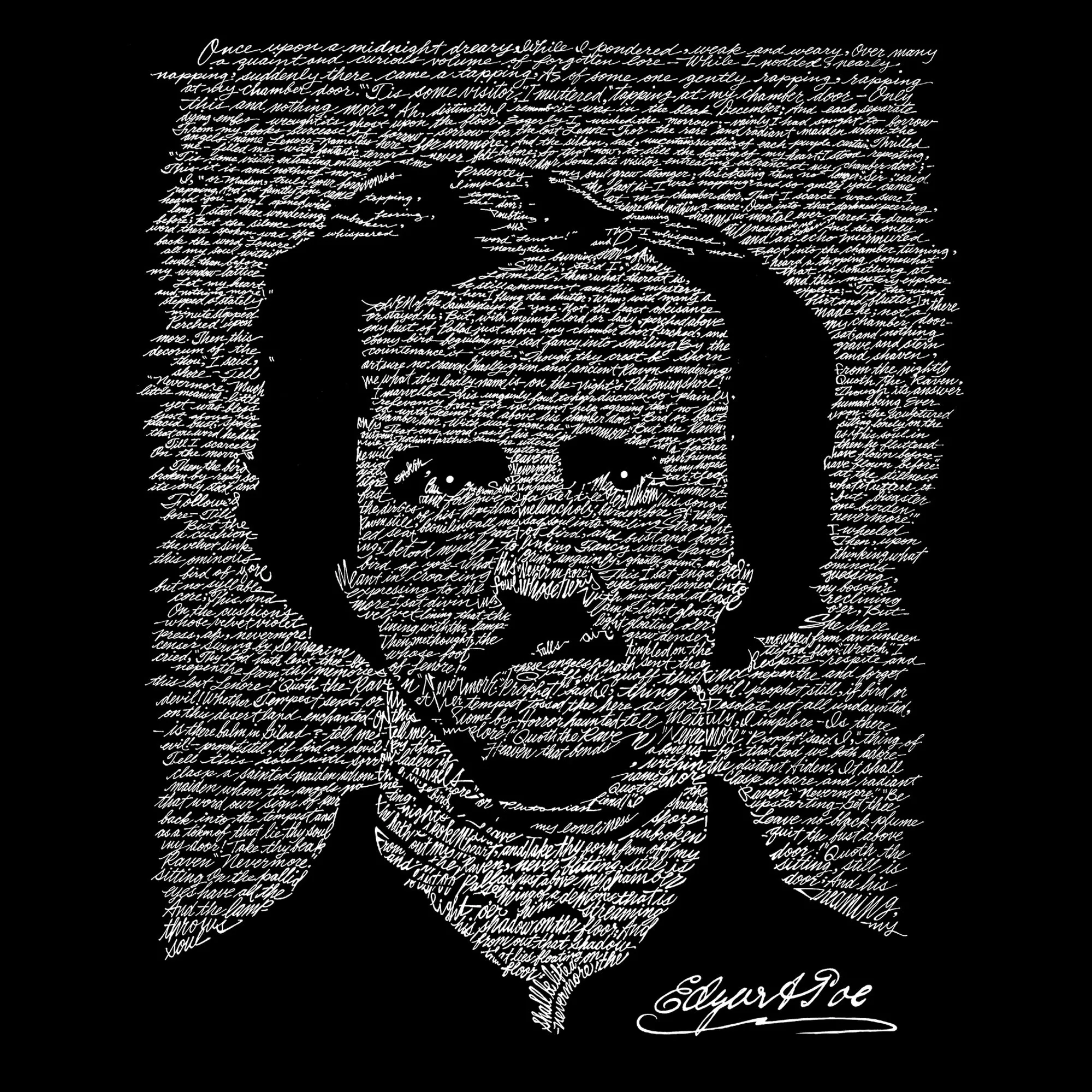 EDGAR ALLAN POE THE RAVEN - Women's Premium Blend Word Art T-Shirt sold by LA Pop Art product image thumbnail 2