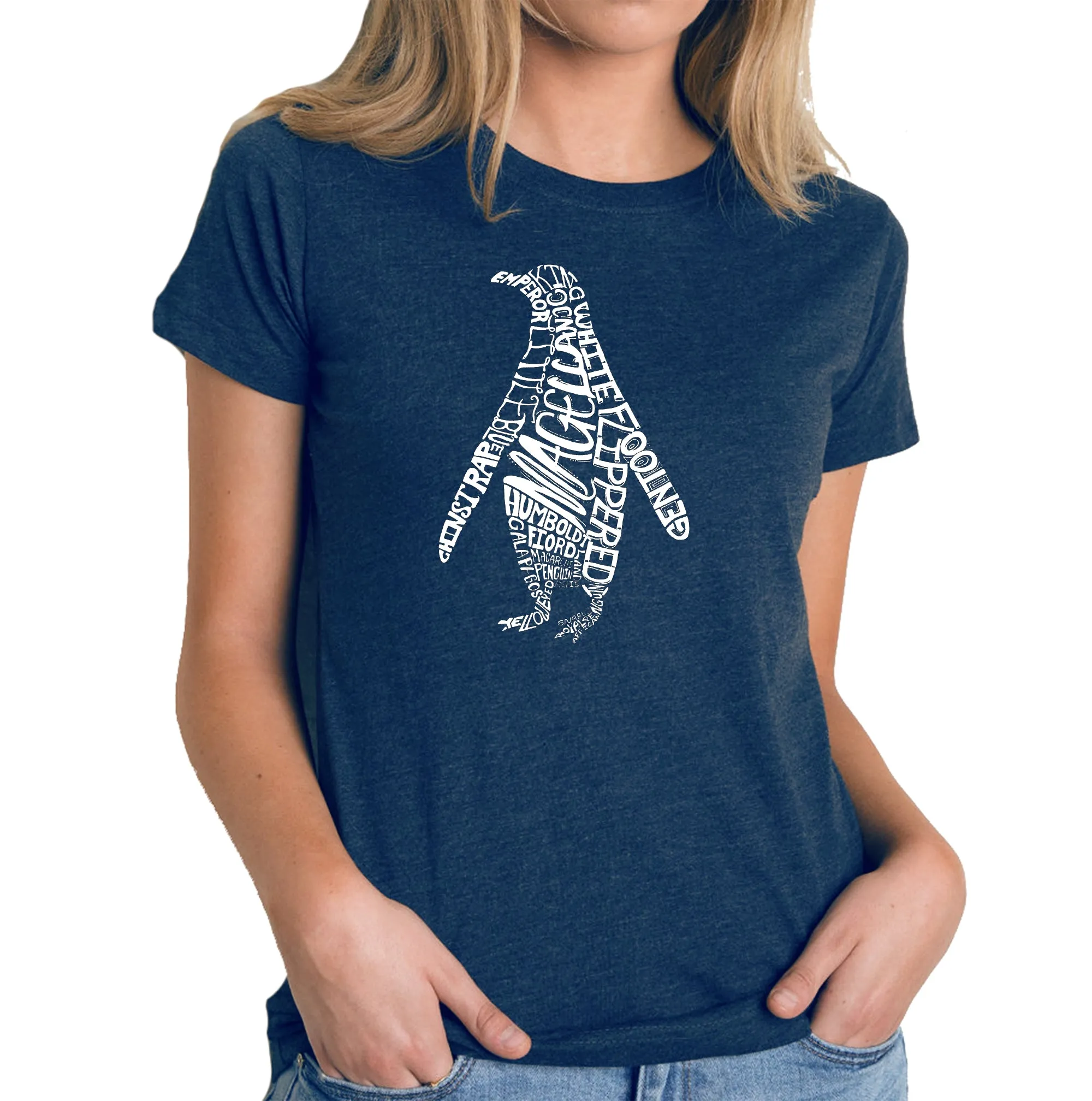 Penguin - Women's Premium Blend Word Art T-Shirt sold by LA Pop Art product image thumbnail 3
