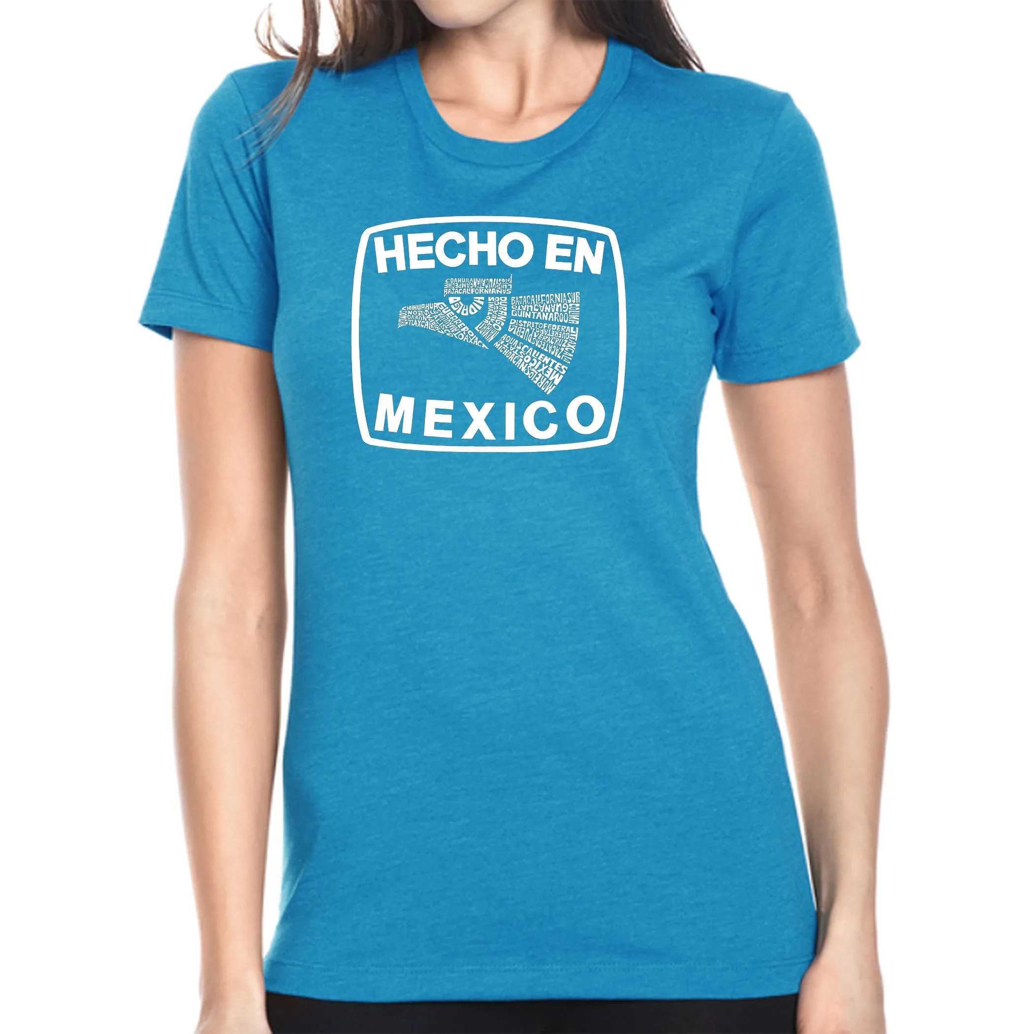HECHO EN MEXICO - Women's Premium Blend Word Art T-Shirt sold by LA Pop Art product image thumbnail 5