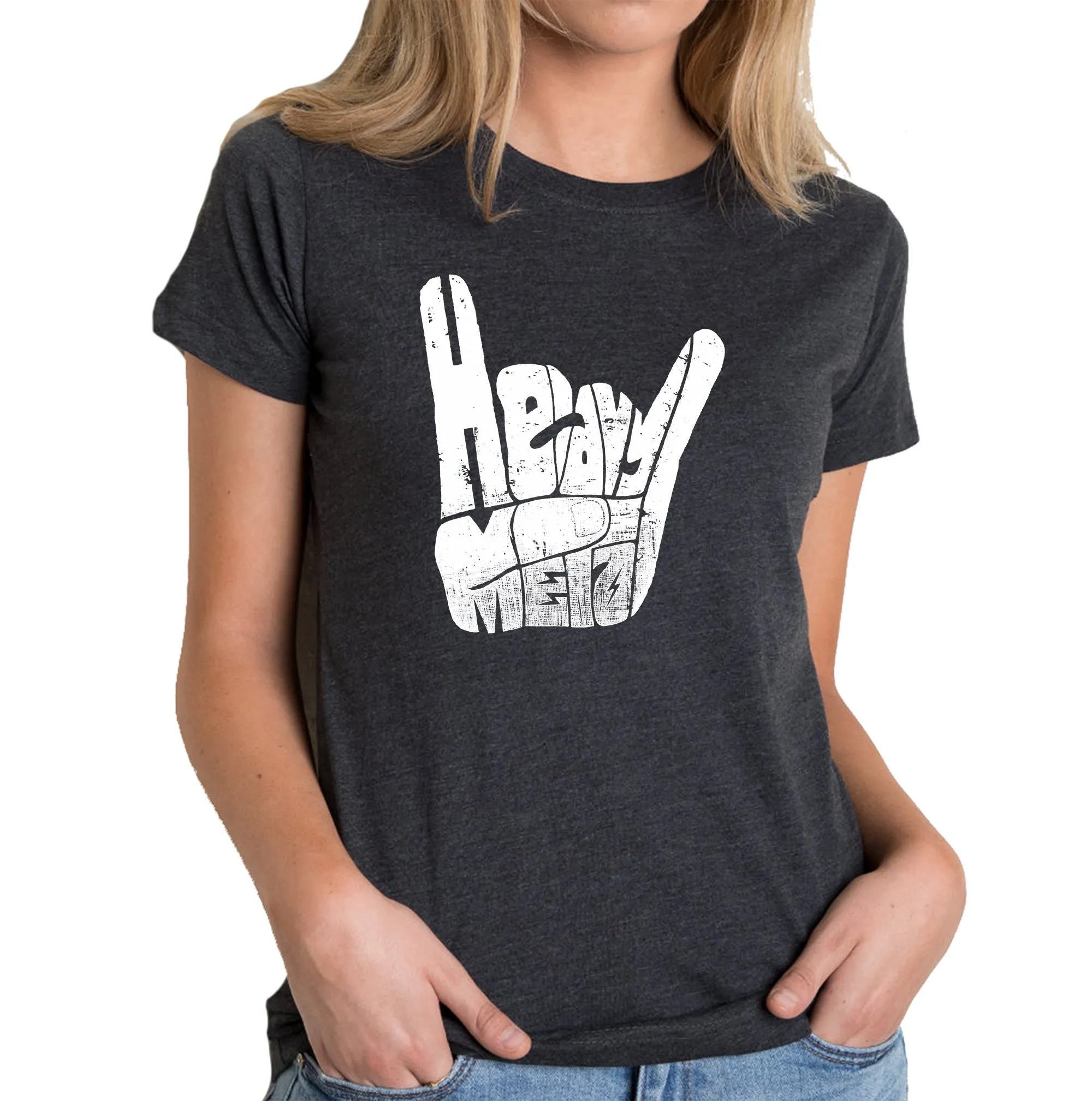 Heavy Metal - Women's Premium Blend Word Art T-Shirt sold by LA Pop Art