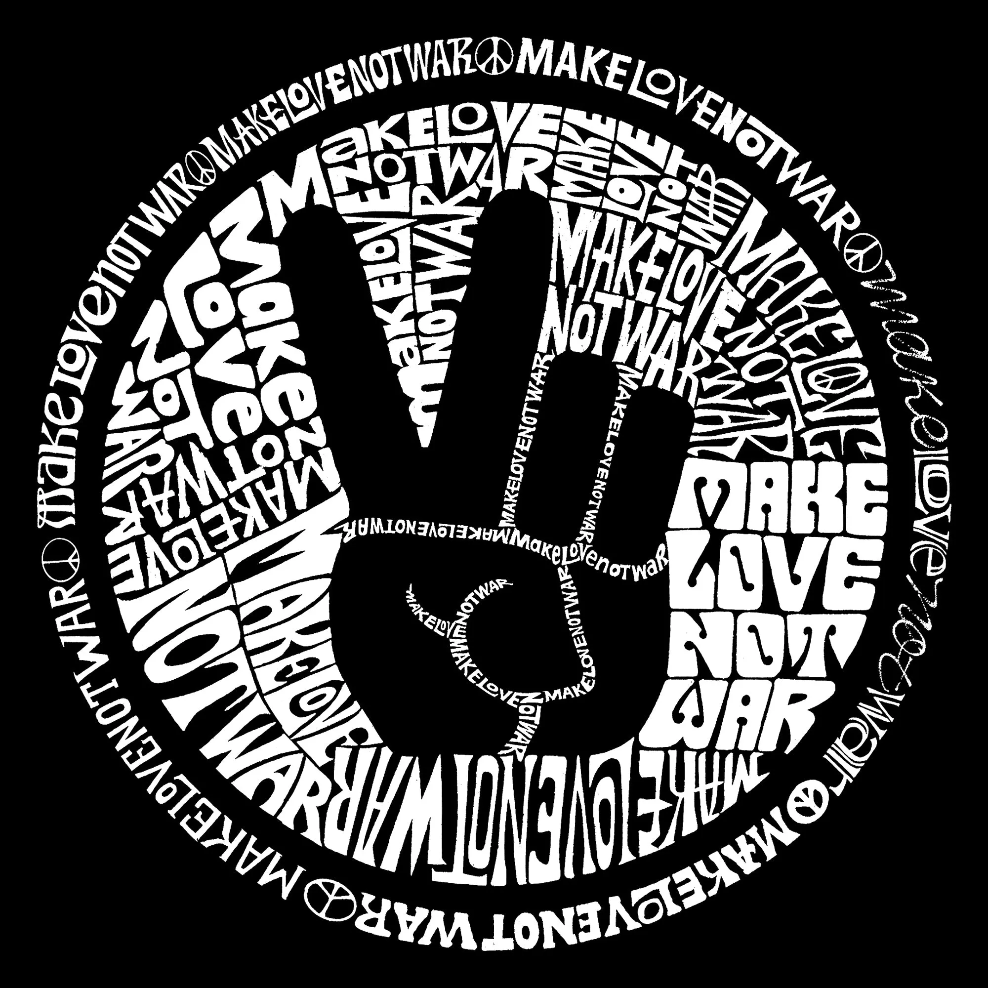 MAKE LOVE NOT WAR - Women's Premium Blend Word Art T-Shirt sold by LA Pop Art product image thumbnail 2