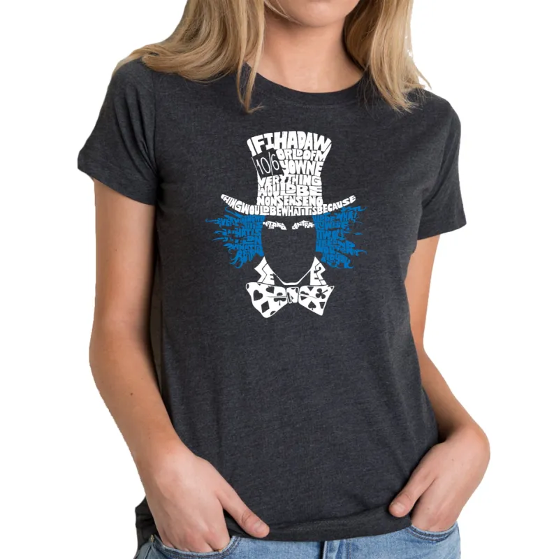 The Mad Hatter - Women's Premium Blend Word Art T-Shirt sold by LA Pop Art