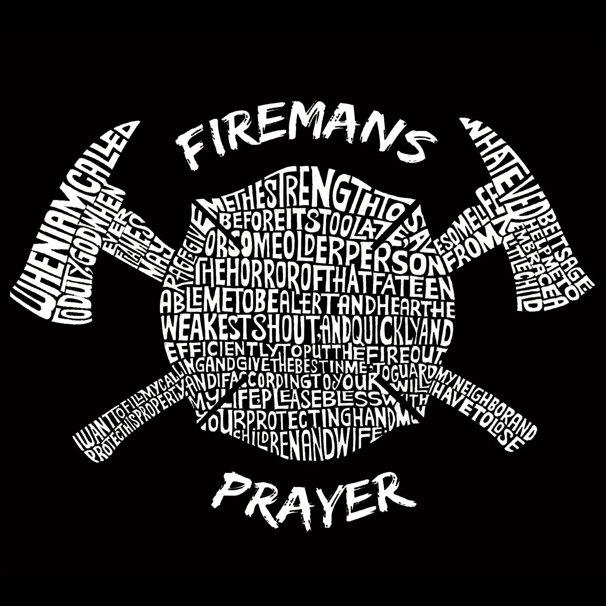 FIREMAN'S PRAYER - Women's Premium Blend Word Art T-Shirt sold by LA Pop Art product image thumbnail 2
