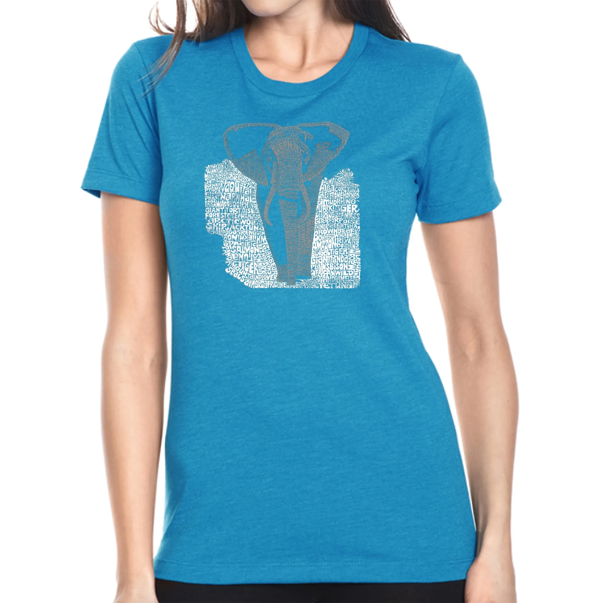 ELEPHANT - Women's Premium Blend Word Art T-Shirt sold by LA Pop Art product image thumbnail 5
