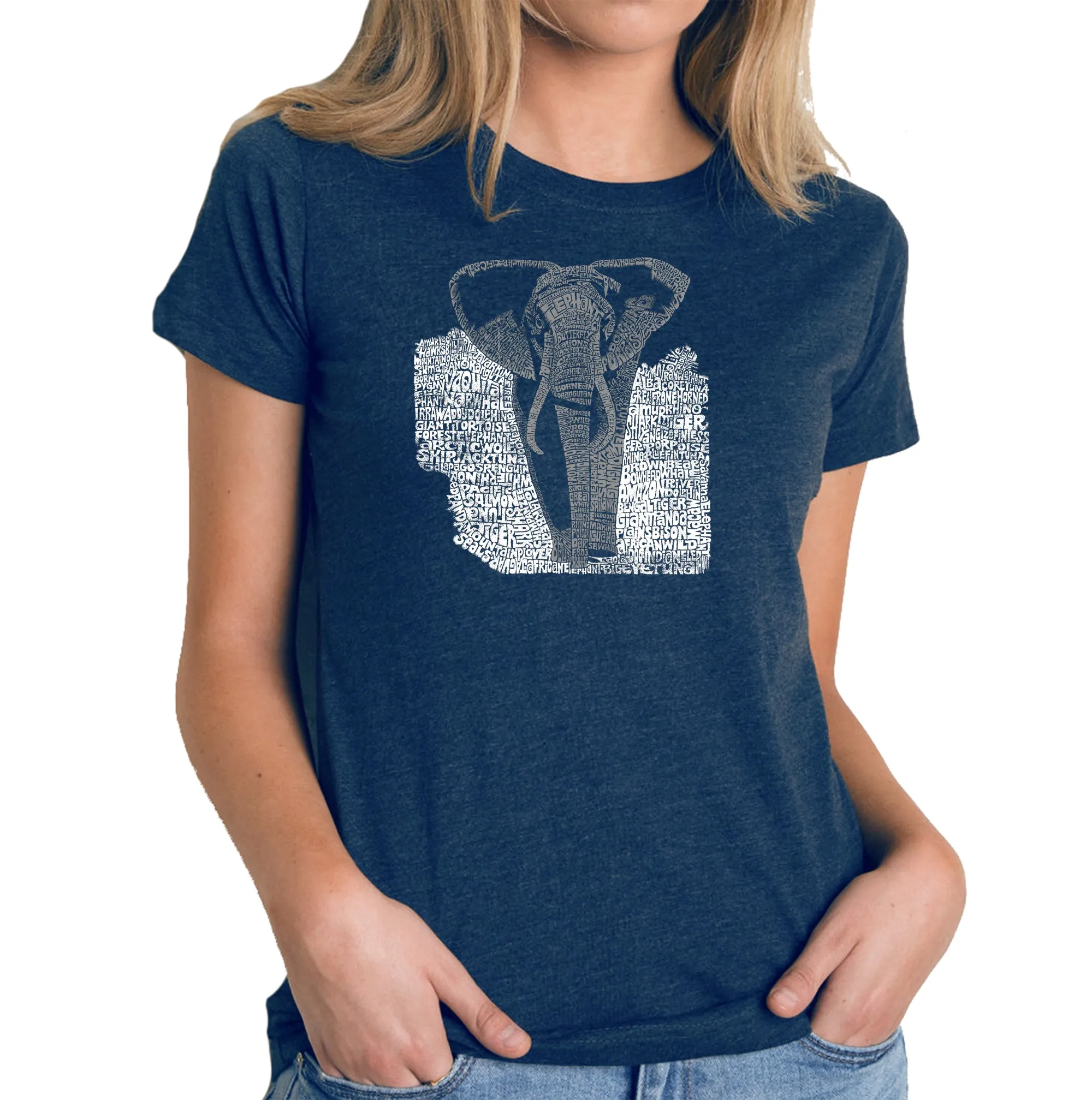 ELEPHANT - Women's Premium Blend Word Art T-Shirt sold by LA Pop Art product image thumbnail 3
