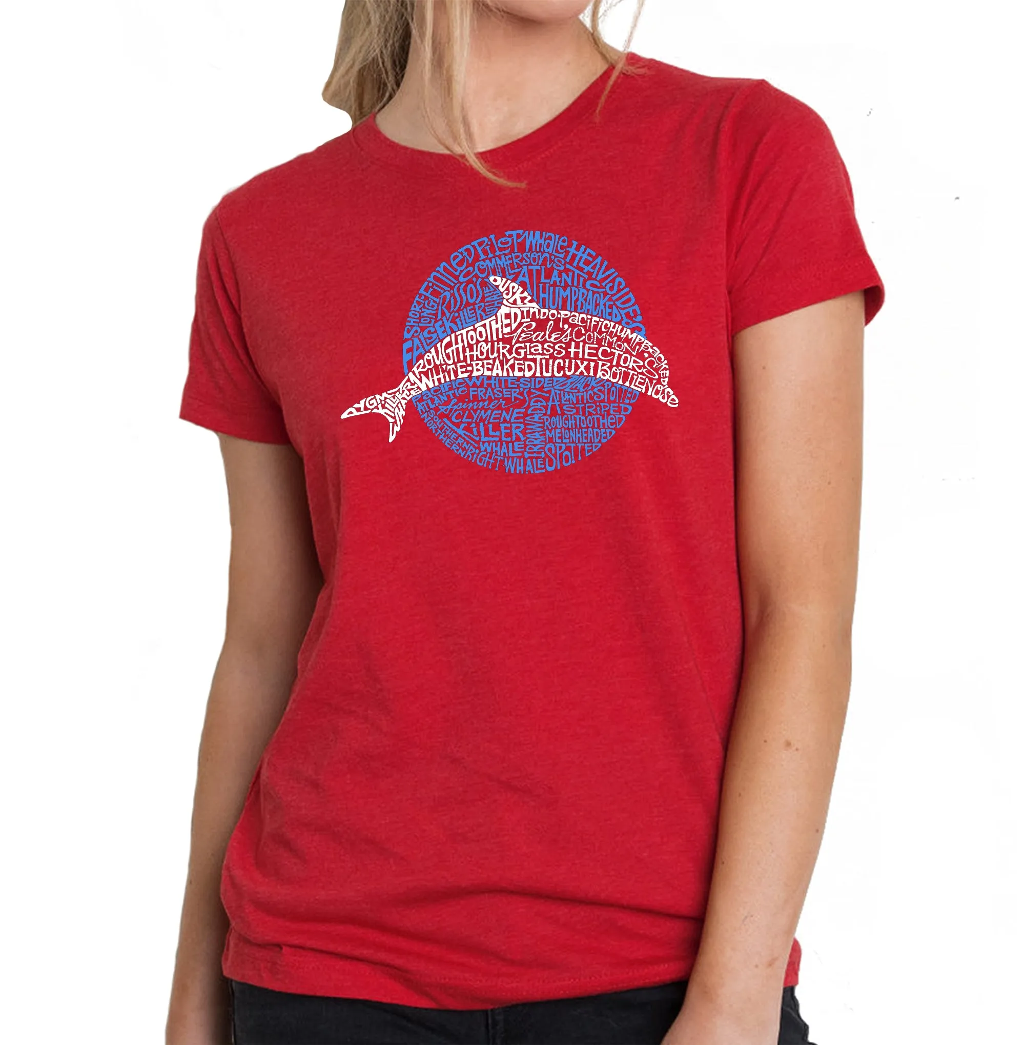 Species of Dolphin - Women's Premium Blend Word Art T-Shirt sold by LA Pop Art product image thumbnail 4