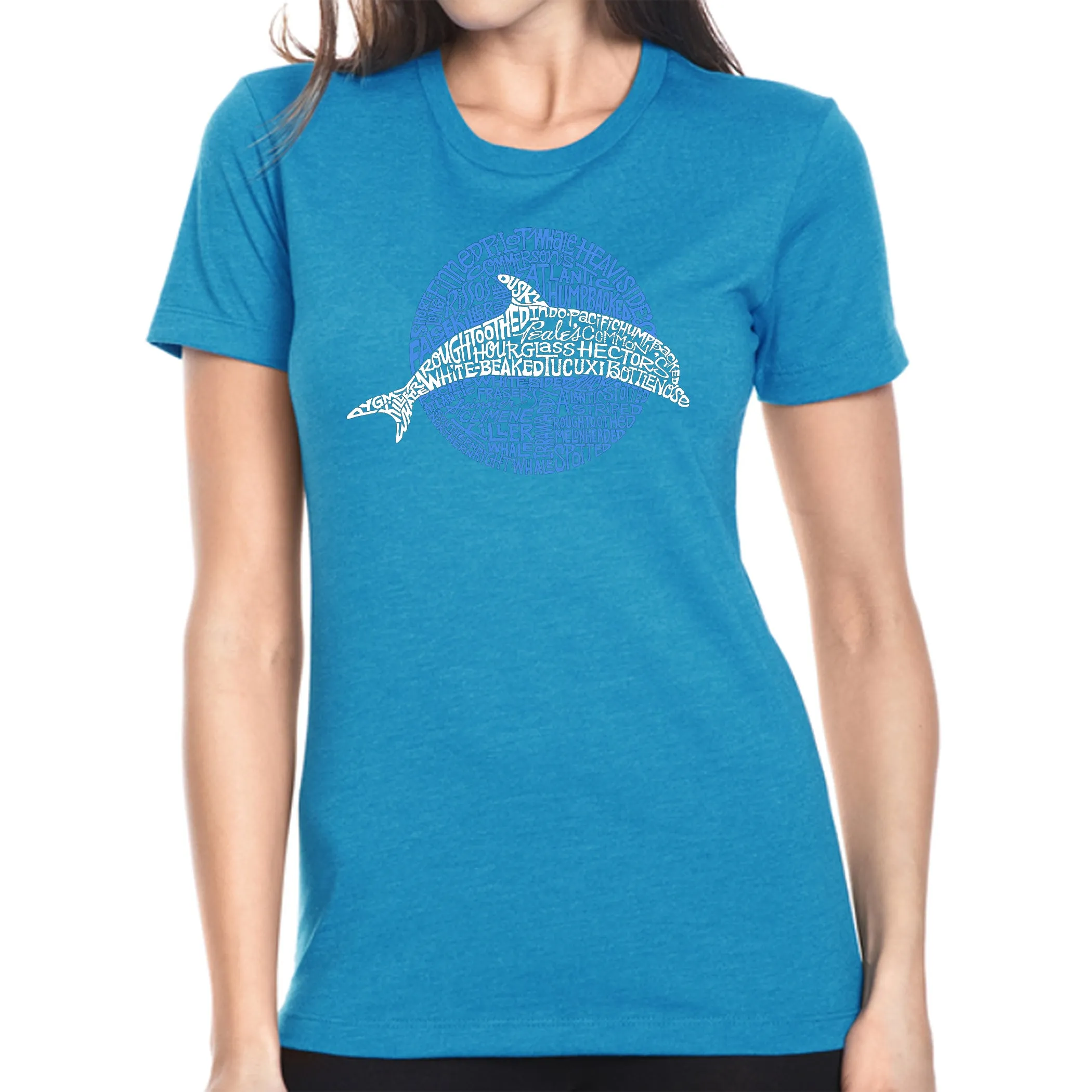 Species of Dolphin - Women's Premium Blend Word Art T-Shirt sold by LA Pop Art product image thumbnail 5