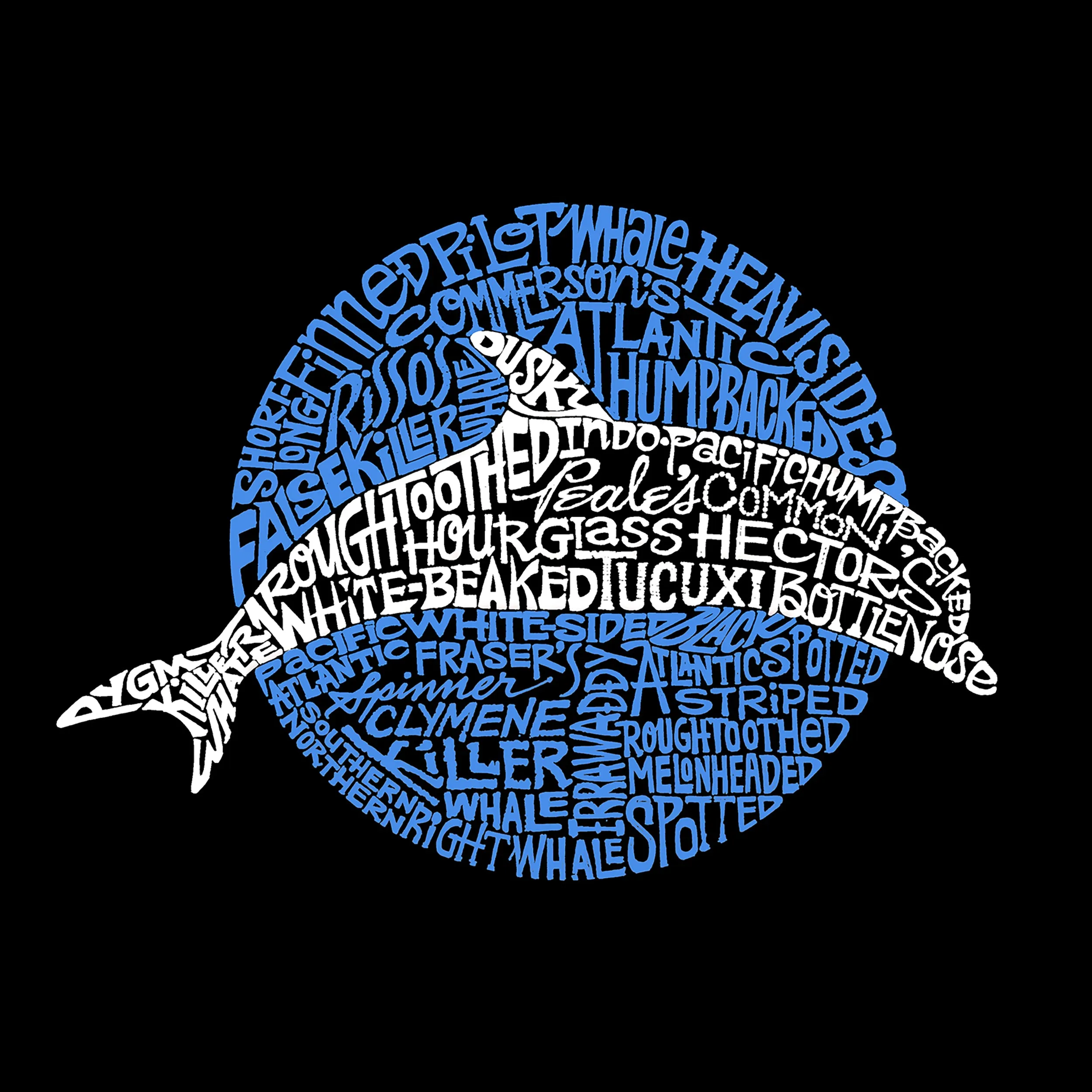 Species of Dolphin - Women's Premium Blend Word Art T-Shirt sold by LA Pop Art product image thumbnail 2