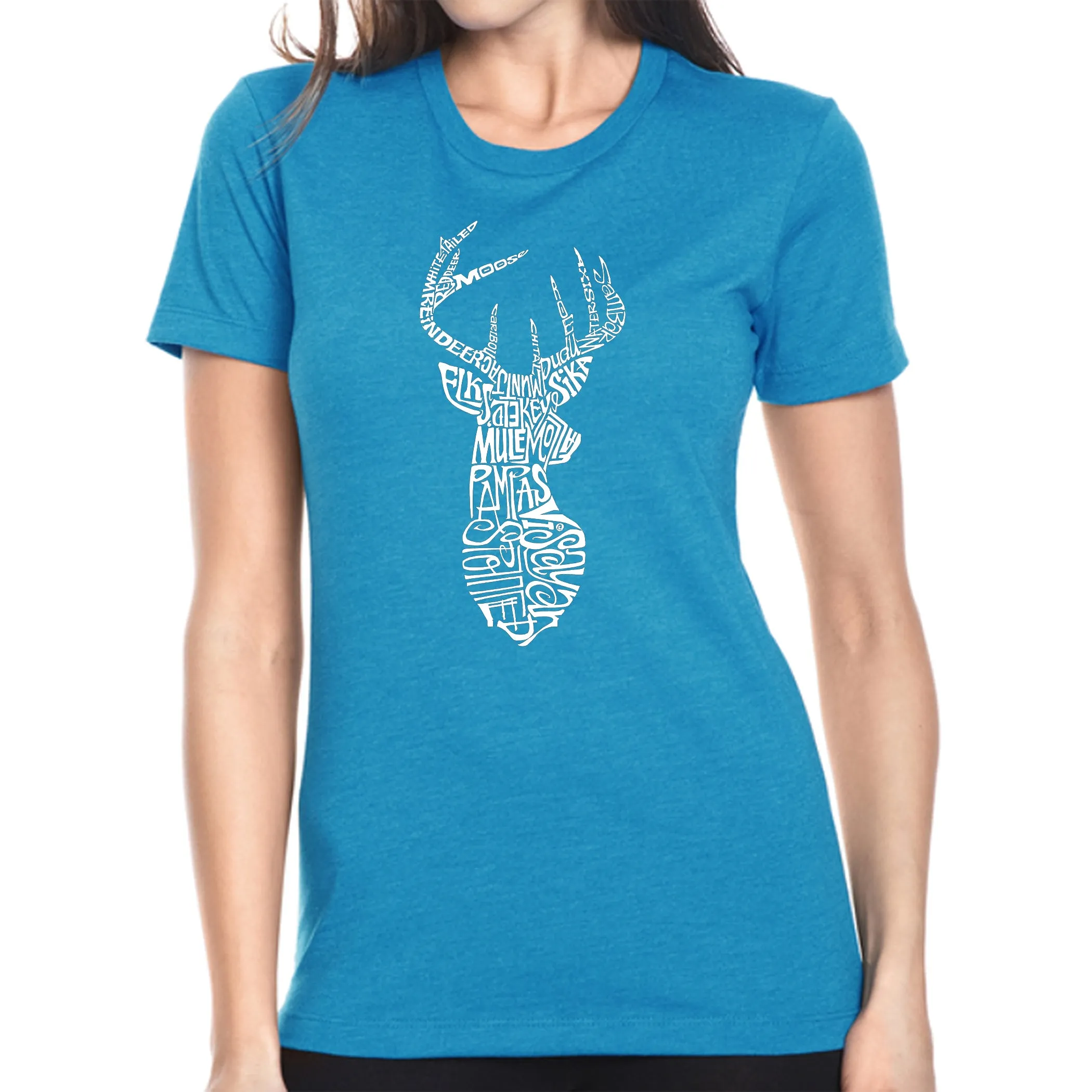 Types of Deer - Women's Premium Blend Word Art T-Shirt sold by LA Pop Art product image thumbnail 5