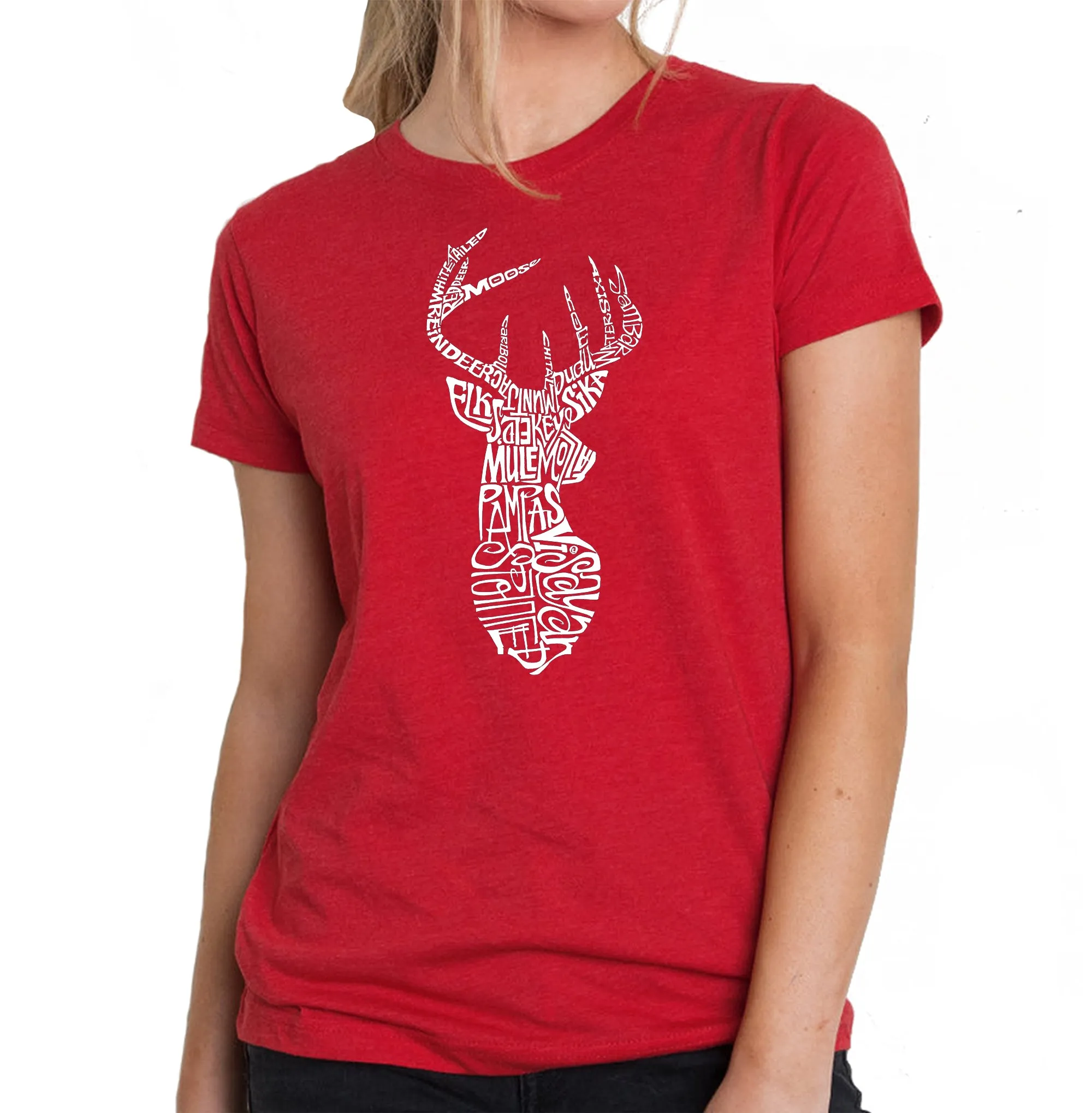 Types of Deer - Women's Premium Blend Word Art T-Shirt sold by LA Pop Art product image thumbnail 4