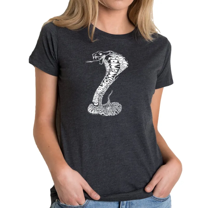Types of Snakes - Women's Premium Blend Word Art T-Shirt sold by LA Pop Art