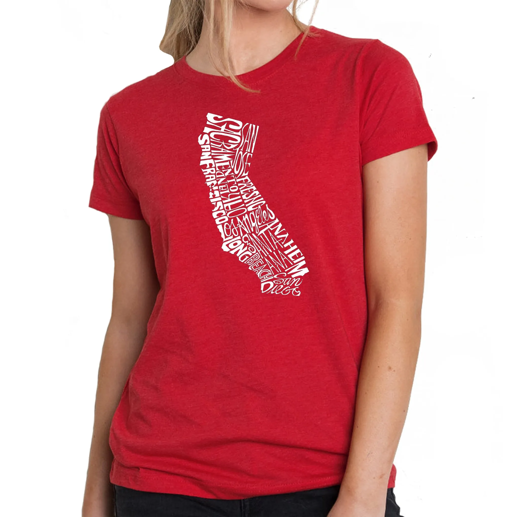 California State - Women's Premium Blend Word Art T-Shirt sold by LA Pop Art product image thumbnail 4