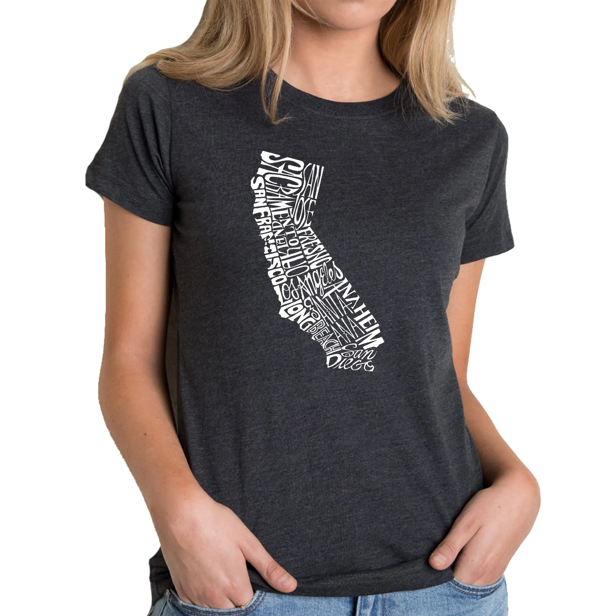 California State - Women's Premium Blend Word Art T-Shirt sold by LA Pop Art