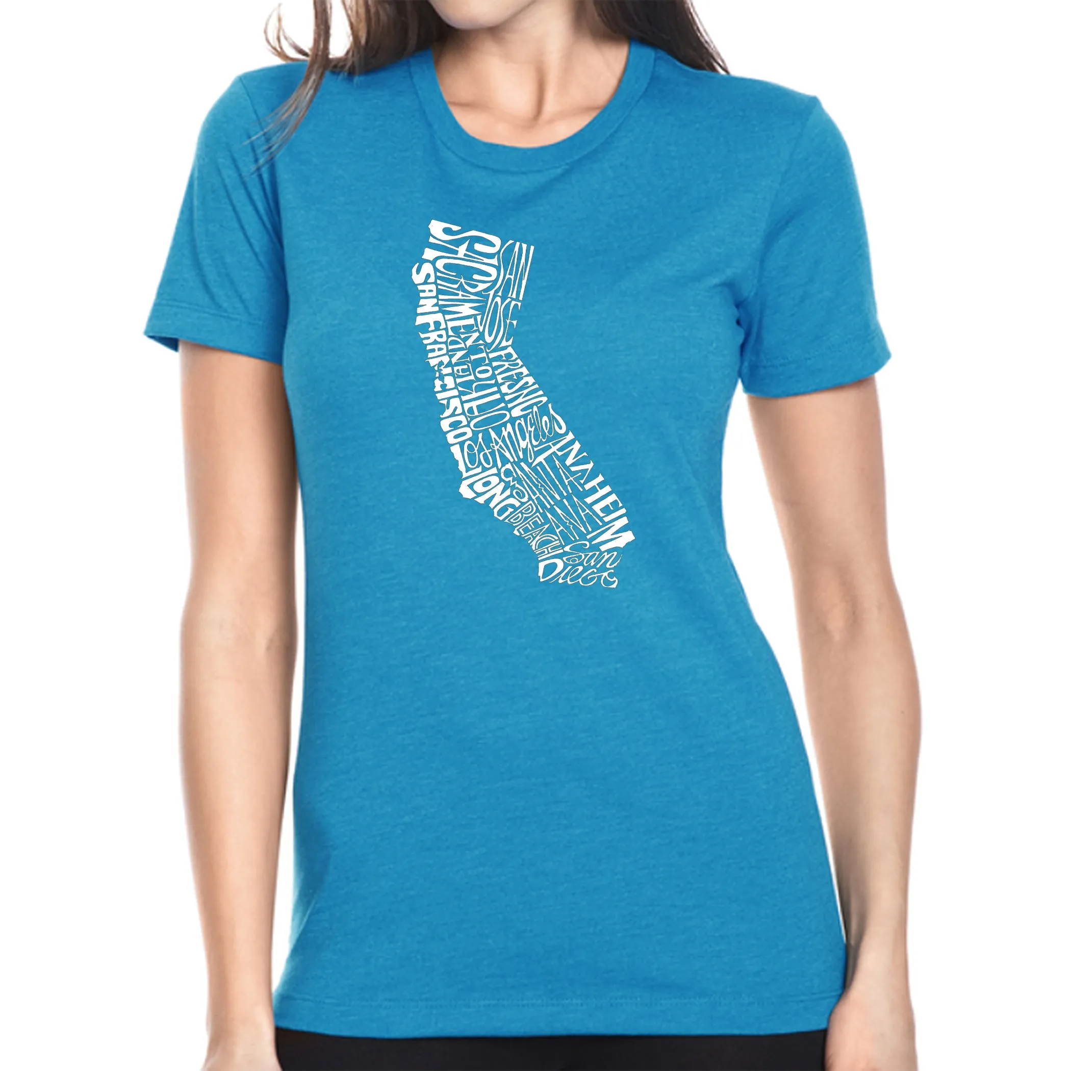 California State - Women's Premium Blend Word Art T-Shirt sold by LA Pop Art product image thumbnail 5