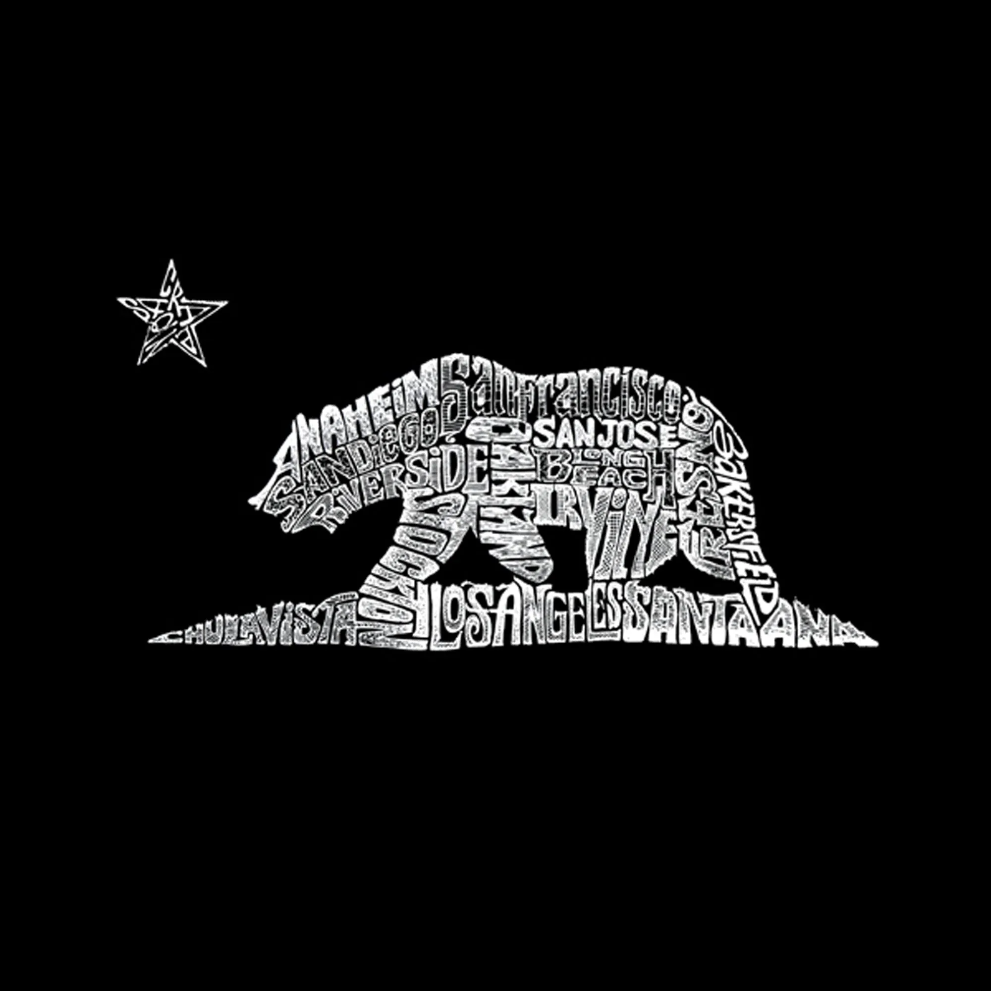 California Bear - Women's Premium Blend Word Art T-Shirt sold by LA Pop Art product image thumbnail 2