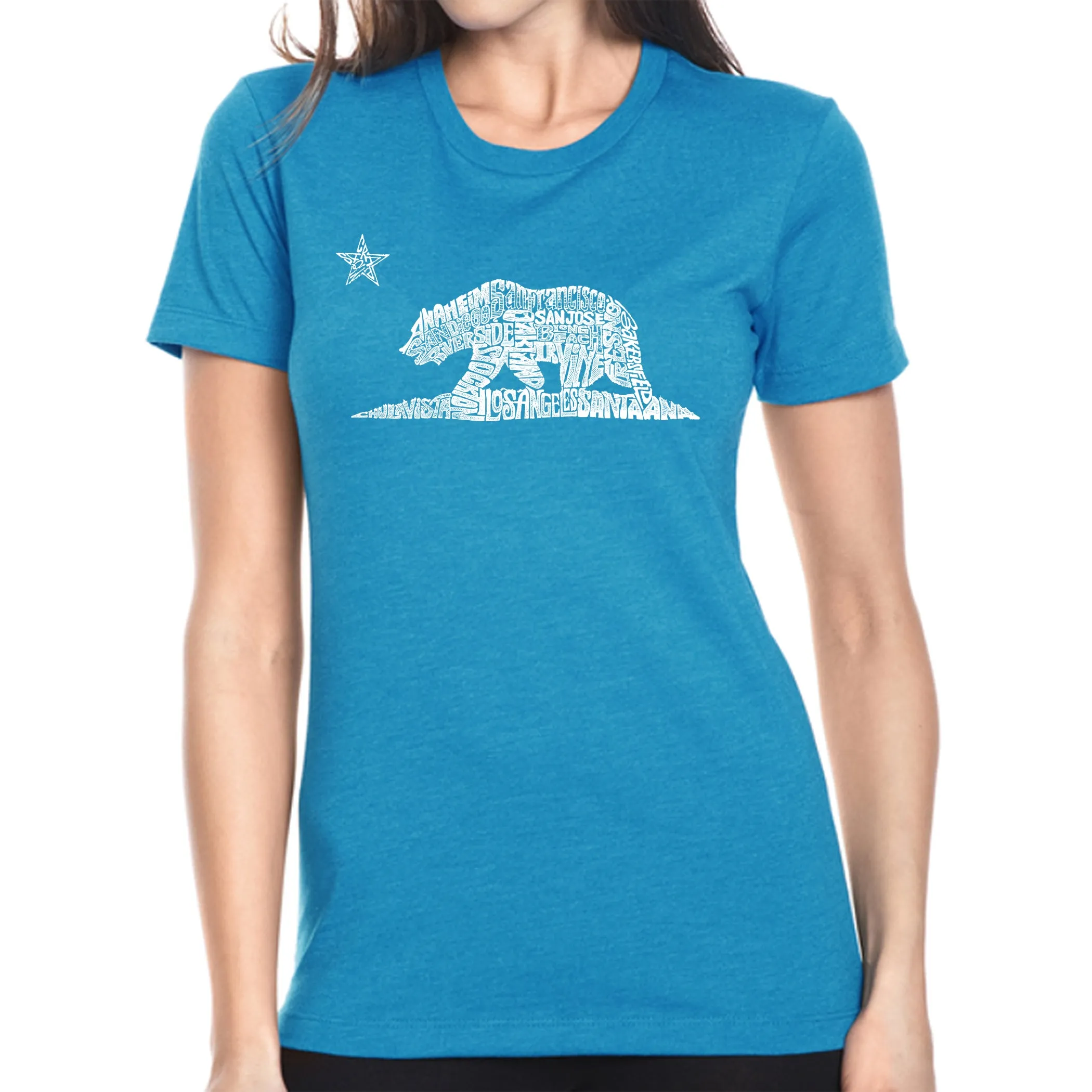 California Bear - Women's Premium Blend Word Art T-Shirt sold by LA Pop Art product image thumbnail 5