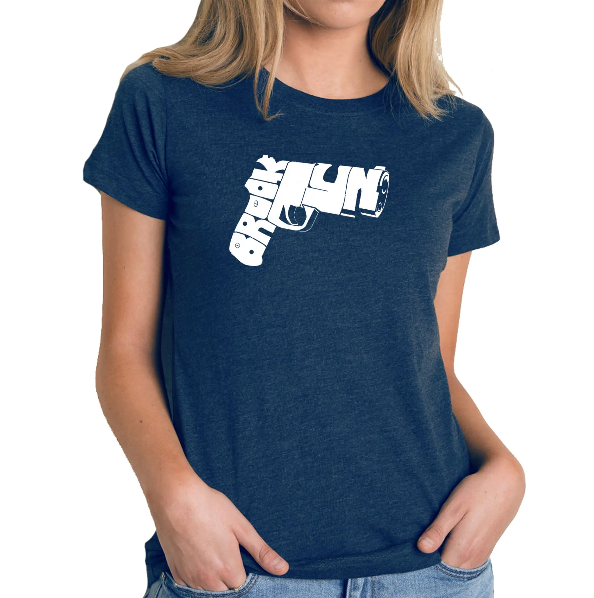 BROOKLYN GUN - Women's Premium Blend Word Art T-Shirt sold by LA Pop Art product image thumbnail 3