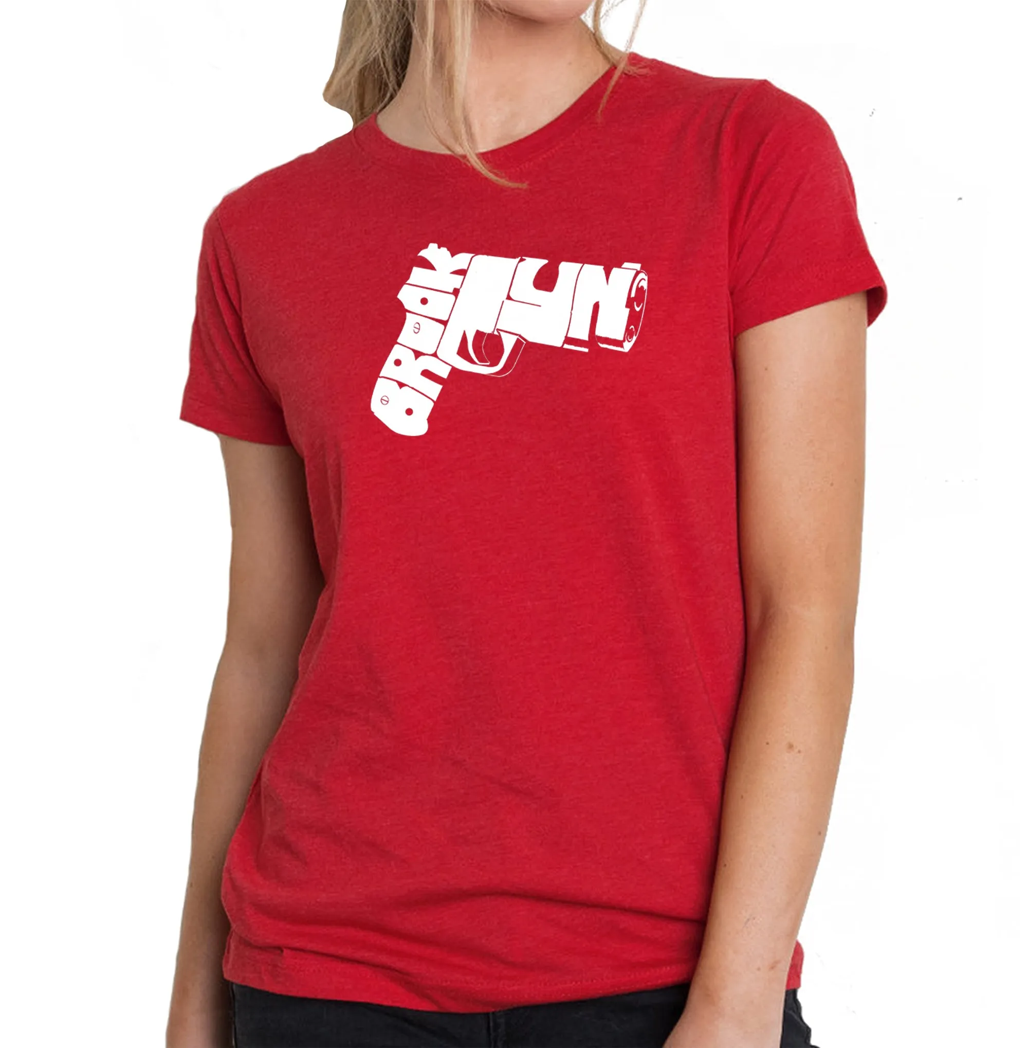 BROOKLYN GUN - Women's Premium Blend Word Art T-Shirt sold by LA Pop Art product image thumbnail 4