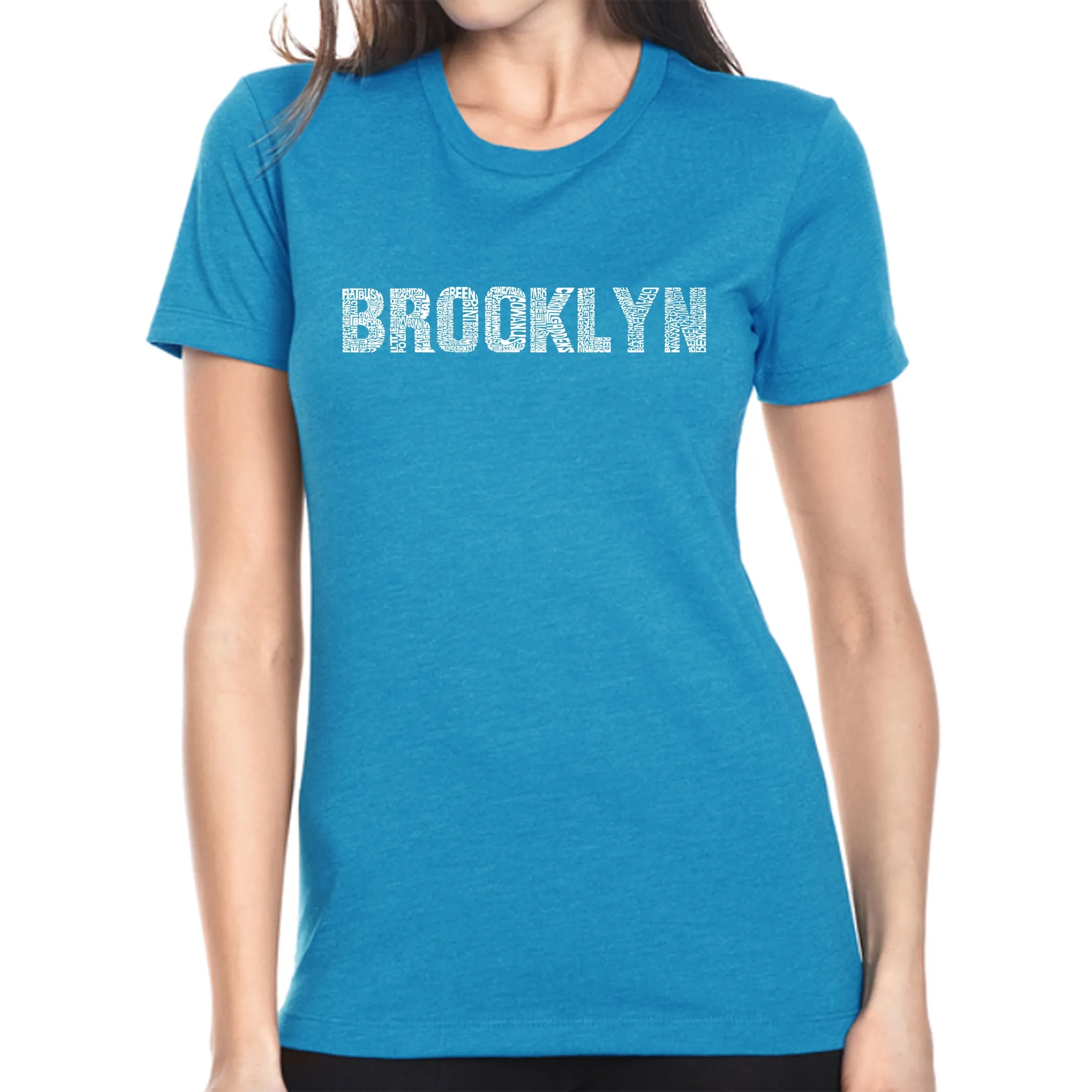 BROOKLYN NEIGHBORHOODS - Women's Premium Blend Word Art T-Shirt sold by LA Pop Art product image thumbnail 5