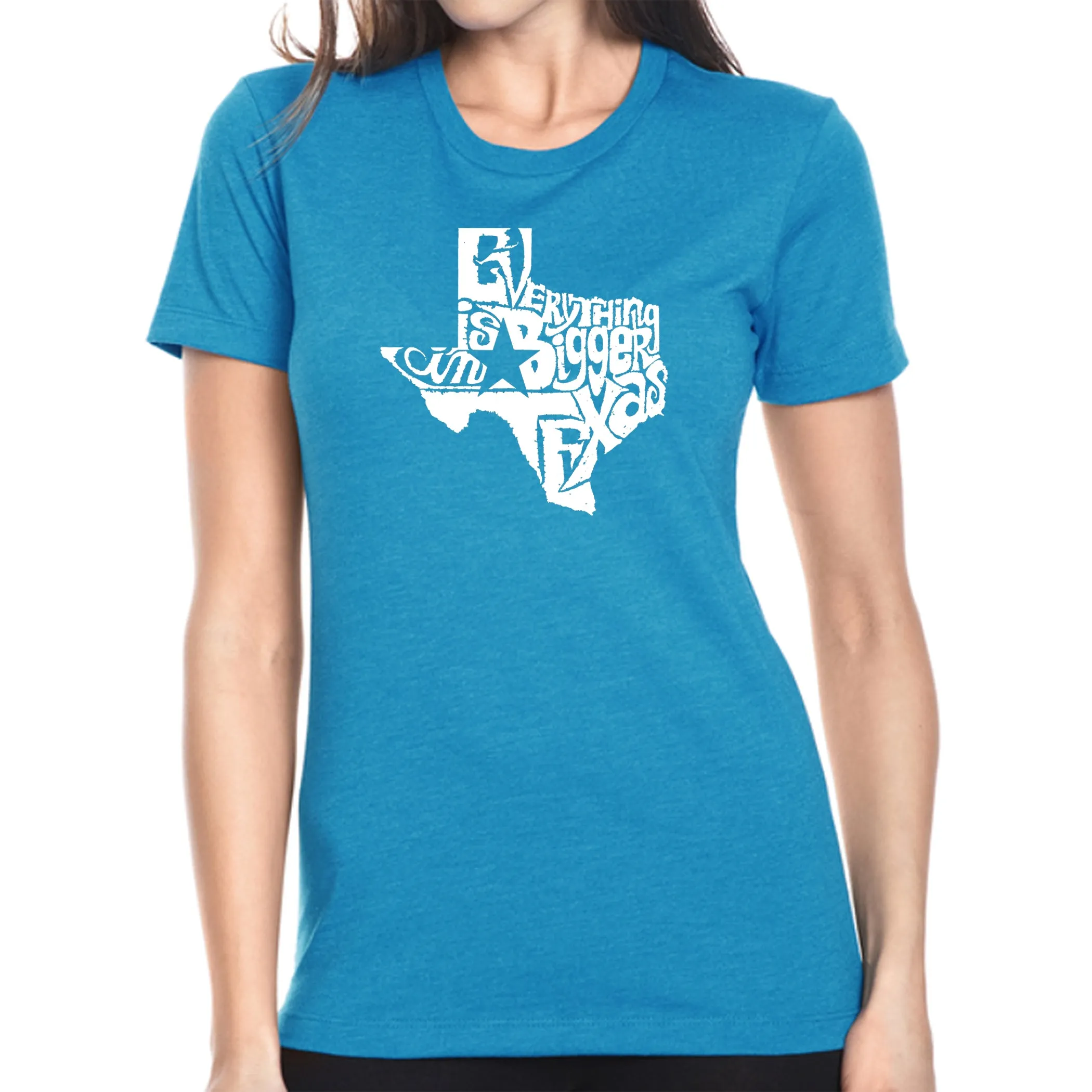 Everything is Bigger in Texas - Women's Premium Blend Word Art T-Shirt sold by LA Pop Art product image thumbnail 5
