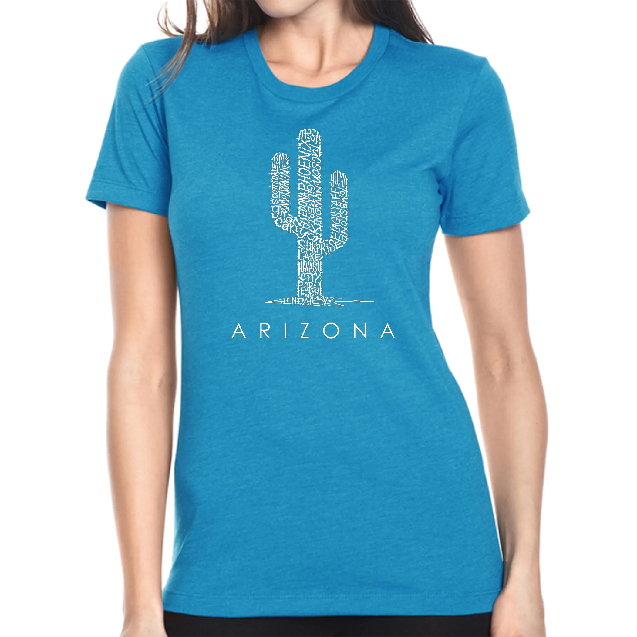 Arizona Cities - Women's Premium Blend Word Art T-Shirt sold by LA Pop Art product image thumbnail 5