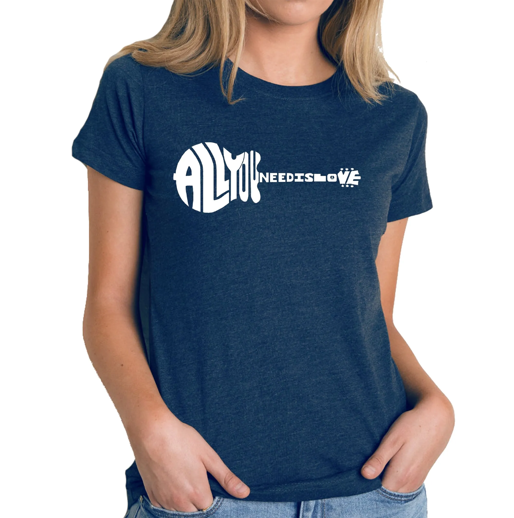 All You Need Is Love - Women's Premium Blend Word Art T-Shirt sold by LA Pop Art product image thumbnail 3