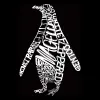 Penguin - Women's Word Art V-Neck T-Shirt sold by LA Pop Art