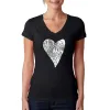 Lots of Love - Women's Word Art V-Neck T-Shirt sold by LA Pop Art