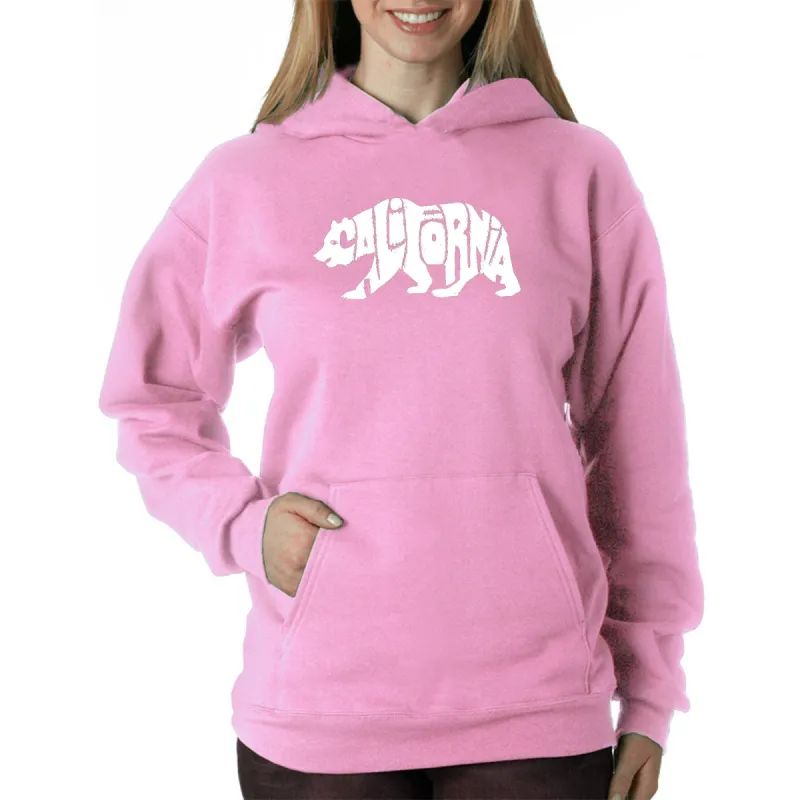 California Bear - Women's Word Art Hooded Sweatshirt sold by LA Pop Art