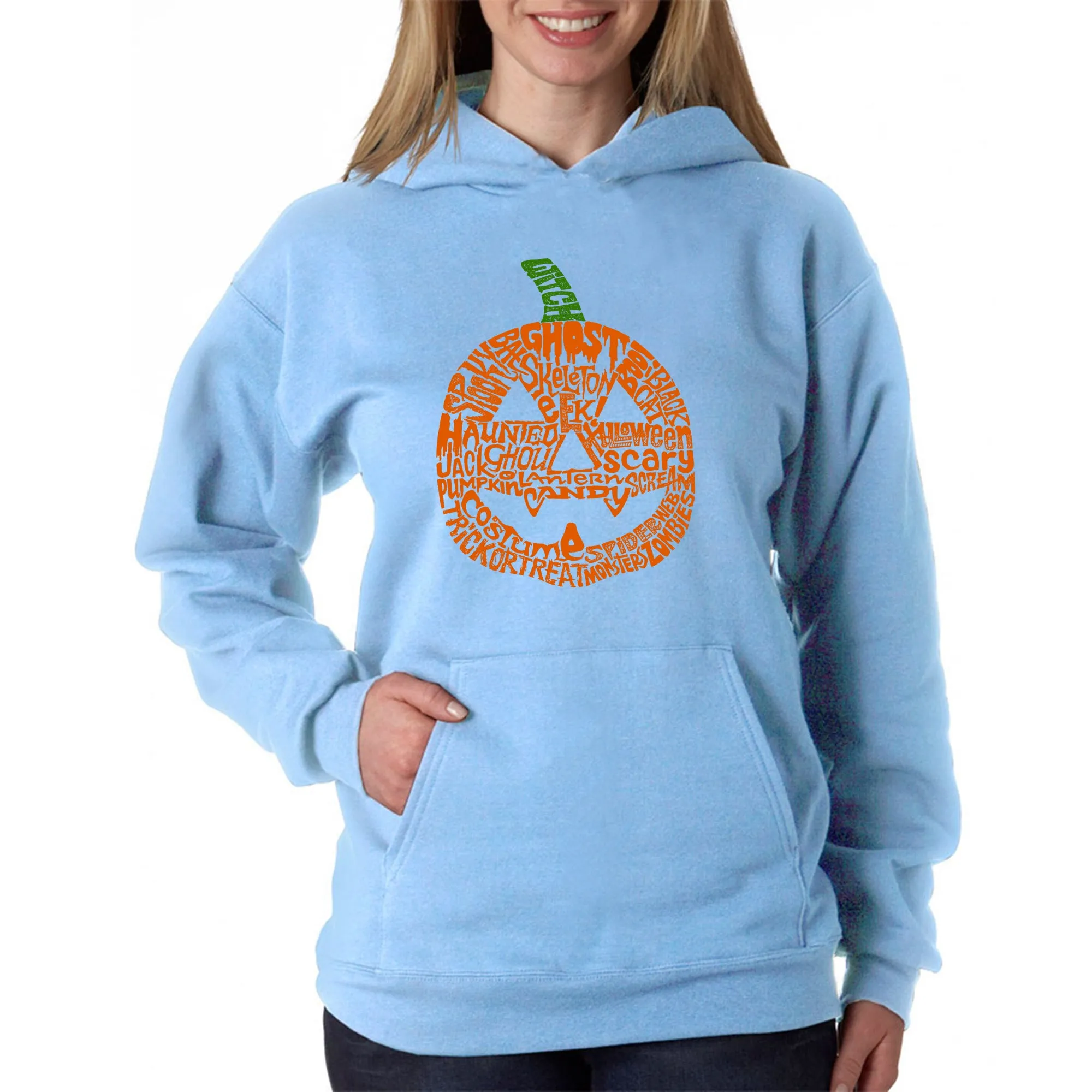 Pumpkin - Women's Word Art Hooded Sweatshirt sold by LA Pop Art product image thumbnail 3