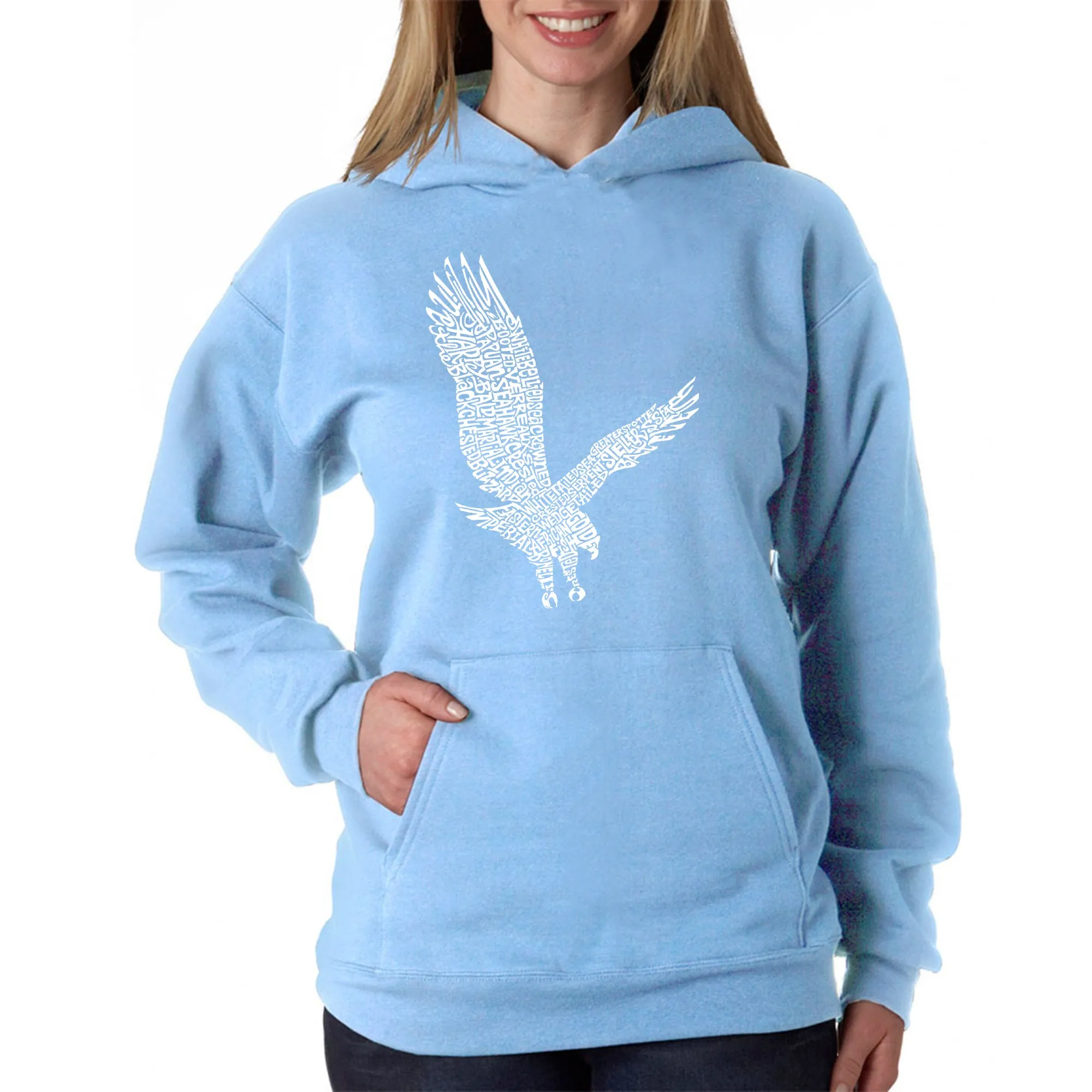 Eagle - Women's Word Art Hooded Sweatshirt sold by LA Pop Art product image thumbnail 3