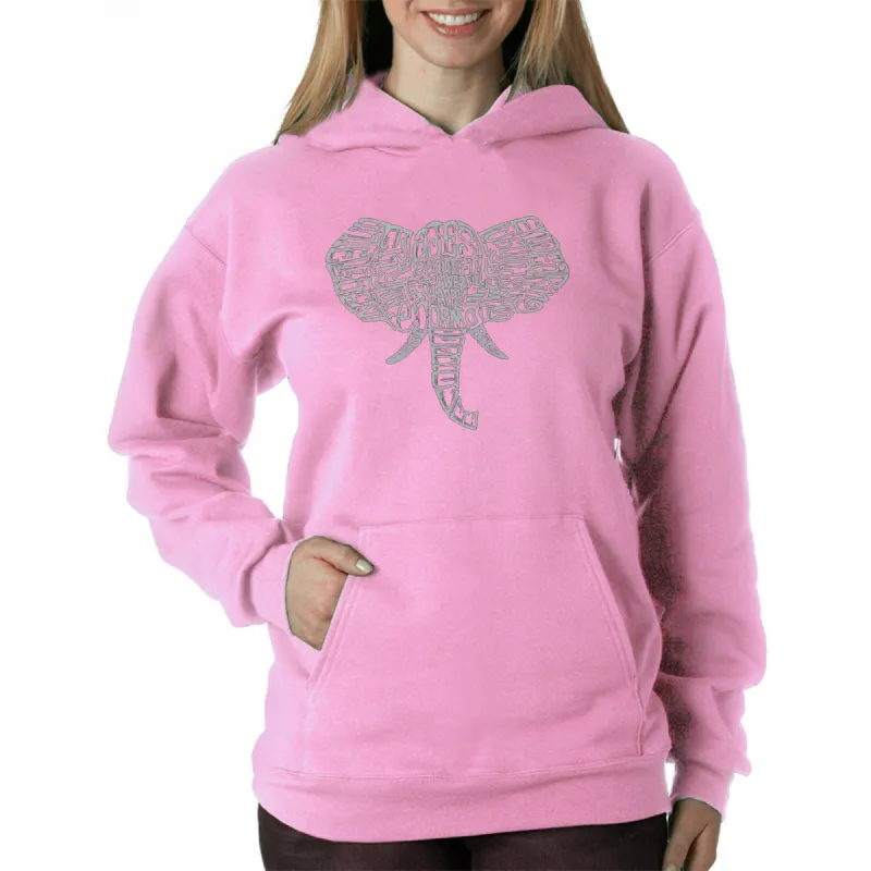 Tusks - Women's Word Art Hooded Sweatshirt sold by LA Pop Art