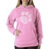 Cat Paw - Women's Word Art Hooded Sweatshirt sold by LA Pop Art