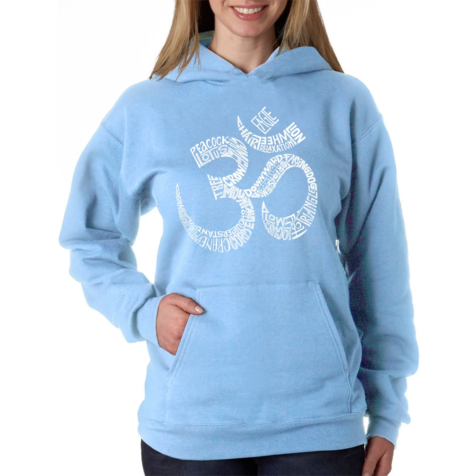Poses OM - Women's Word Art Hooded Sweatshirt sold by LA Pop Art product image thumbnail 3