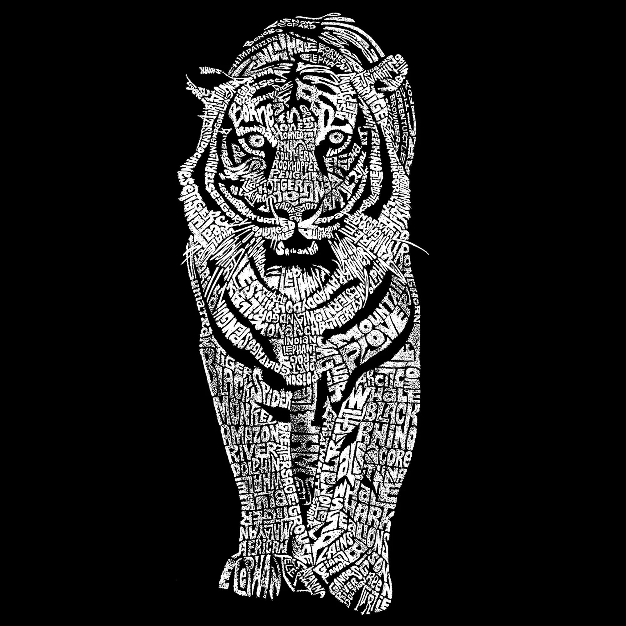 TIGER - Women's Word Art Hooded Sweatshirt sold by LA Pop Art product image thumbnail 2