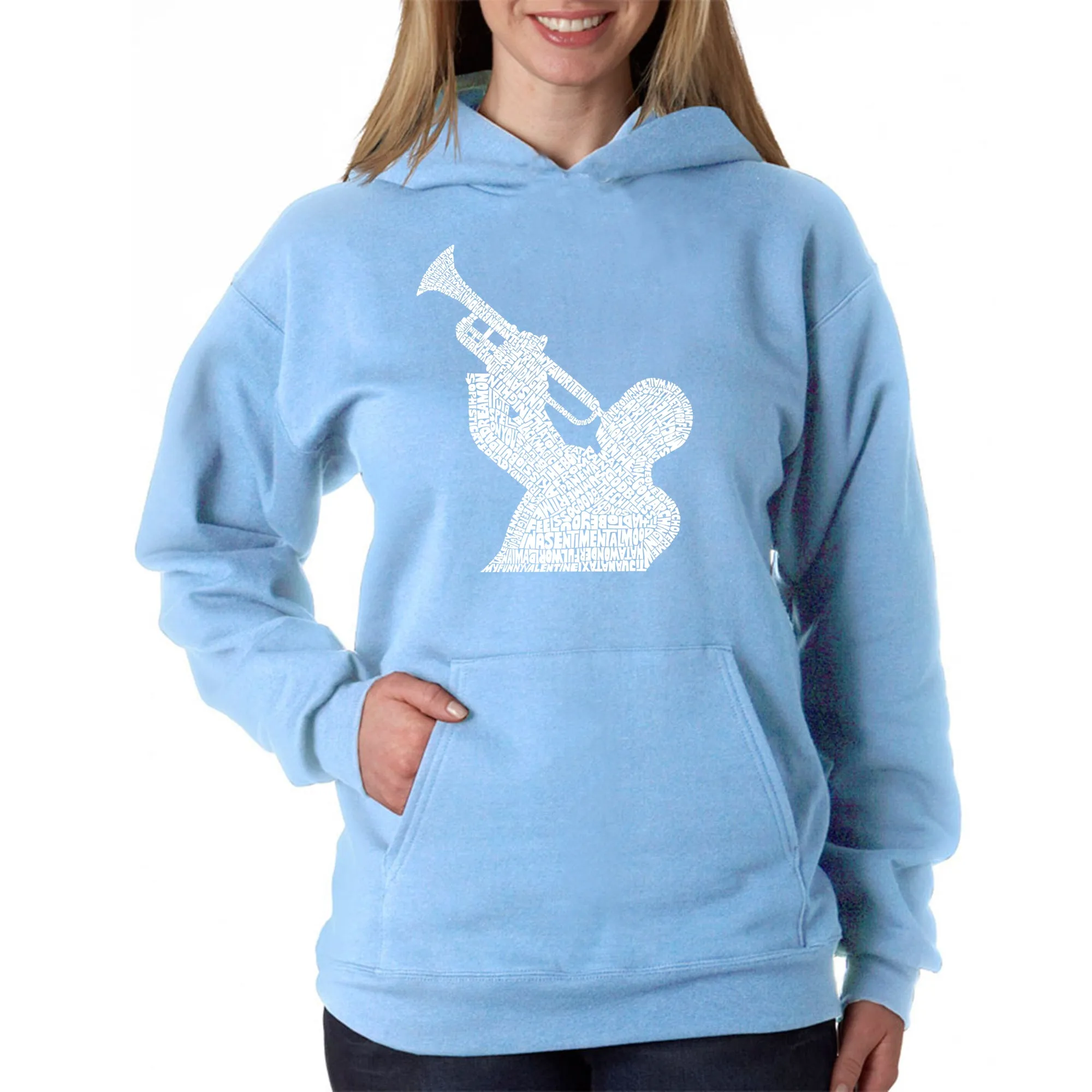 ALL TIME JAZZ SONGS - Women's Word Art Hooded Sweatshirt sold by LA Pop Art product image thumbnail 3
